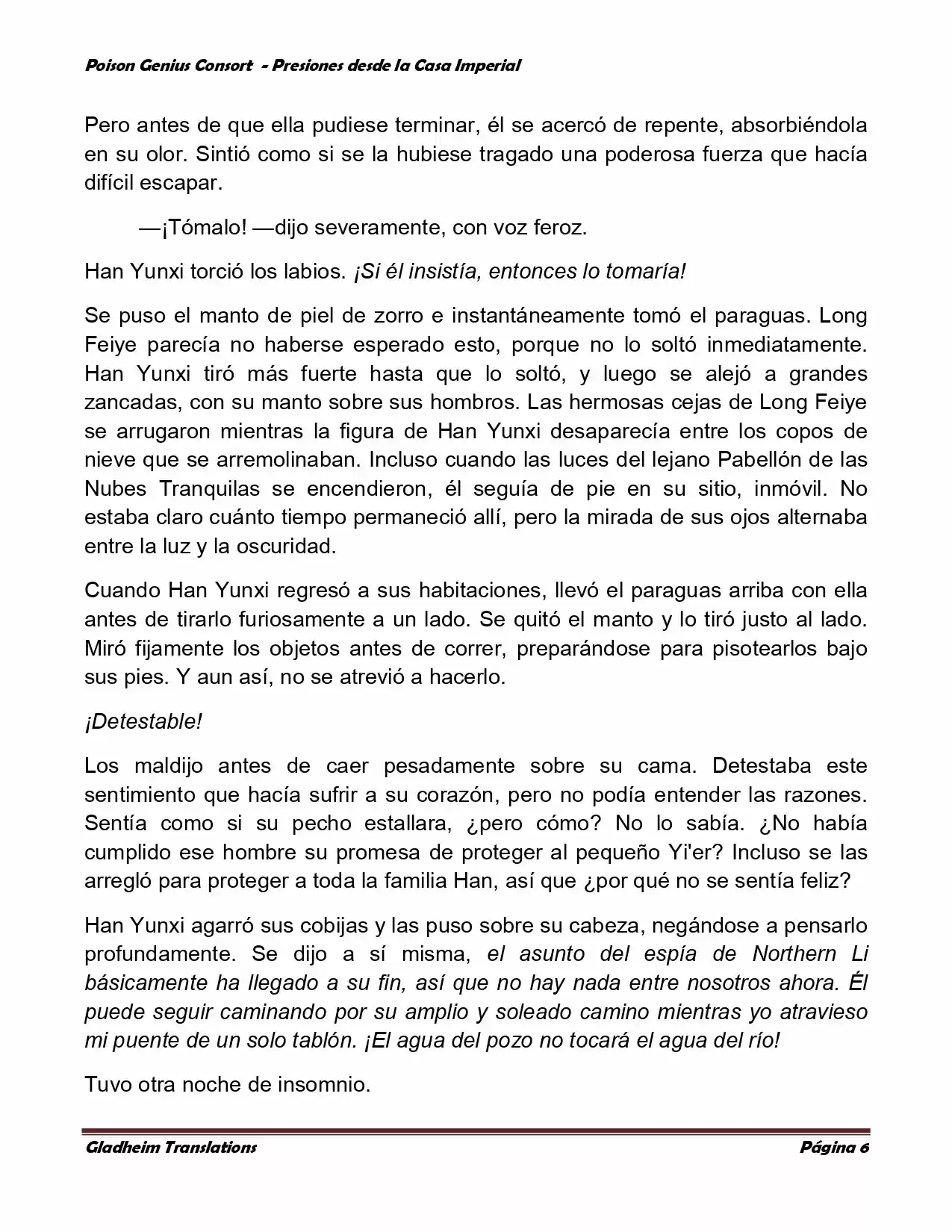 Poison Genious Consort (Novela) - Capítulo 147 - Página 6 - LectorTMOo