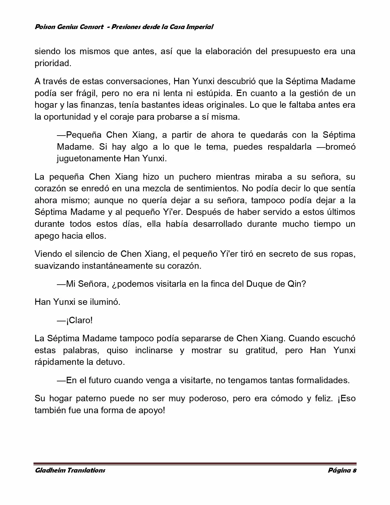 Poison Genious Consort (Novela) - Capítulo 147 - Página 8 - LectorTMOo