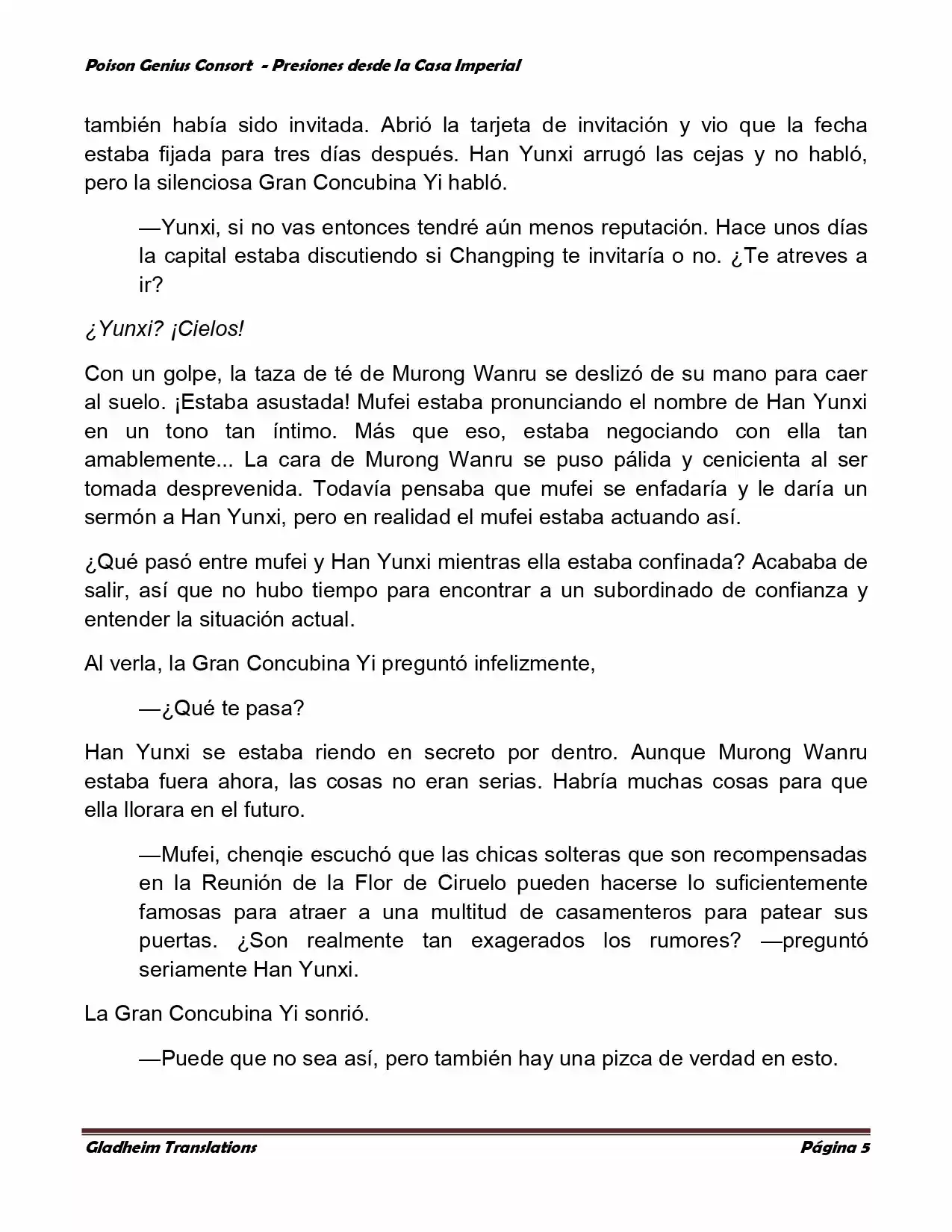 Poison Genious Consort (Novela) - Capítulo 148 - Página 5 - LectorTMOo