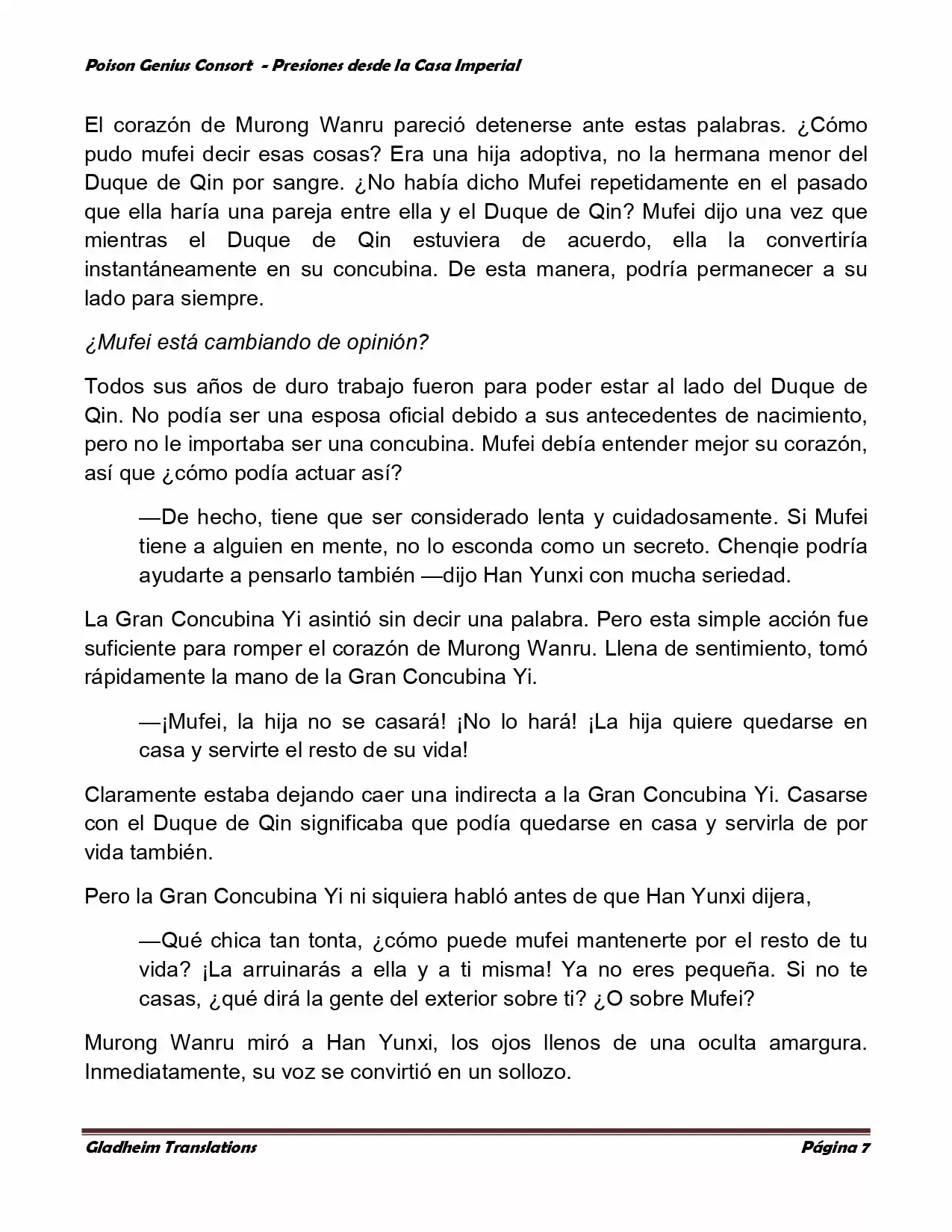 Poison Genious Consort (Novela) - Capítulo 148 - Página 7 - LectorTMOo