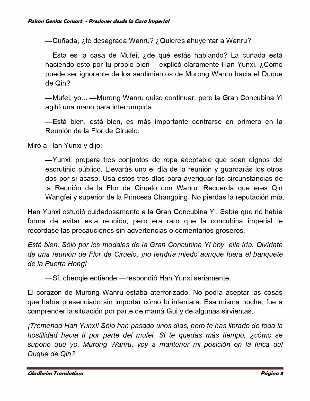 Poison Genious Consort (Novela) - Capítulo 148 - Página 8 - LectorTMOo