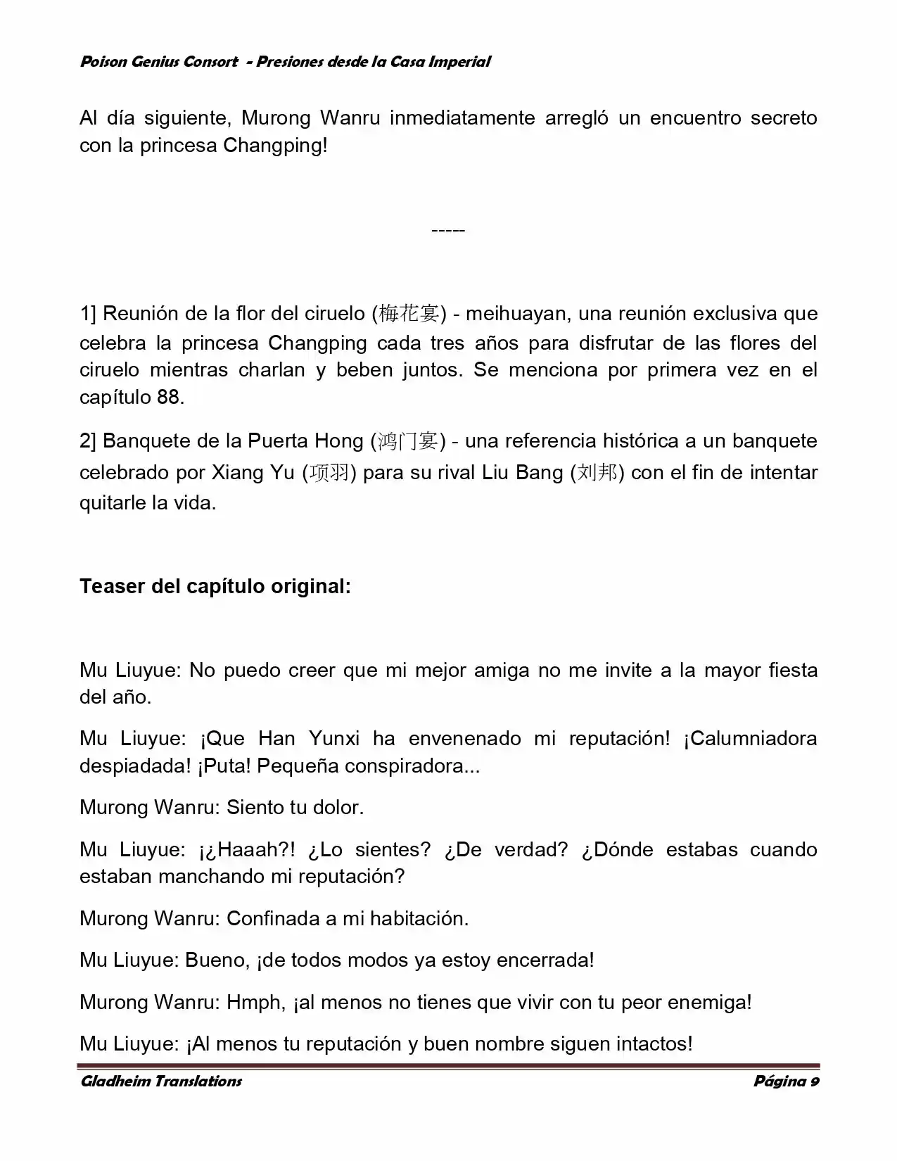 Poison Genious Consort (Novela) - Capítulo 148 - Página 9 - LectorTMOo