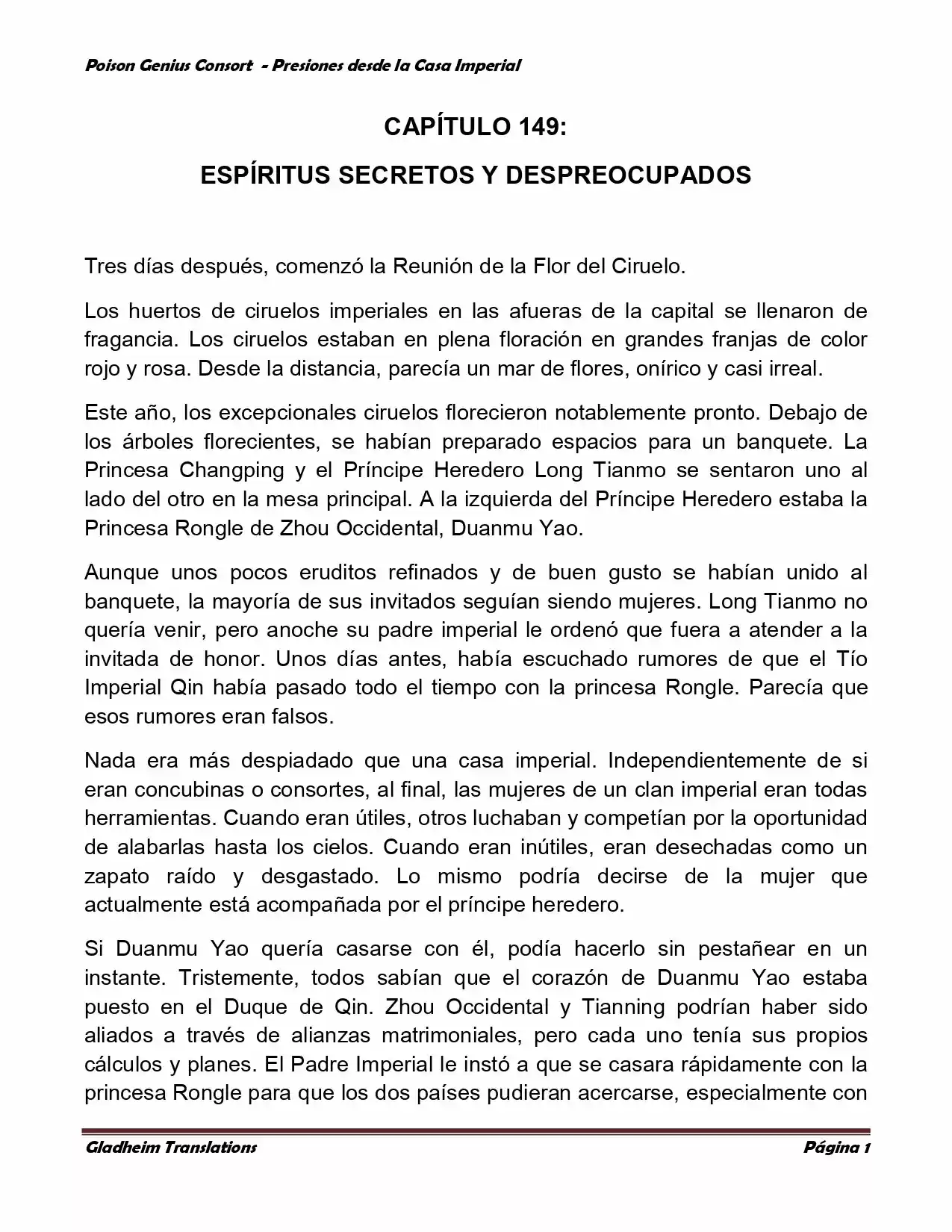 Poison Genious Consort (Novela) - Capítulo 149 - Página 1 - LectorTMOo