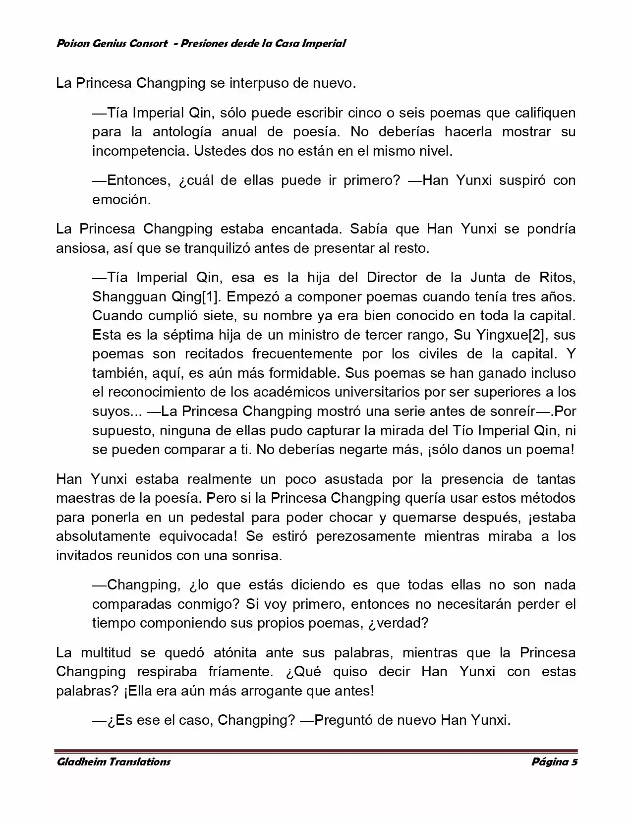 Poison Genious Consort (Novela) - Capítulo 150 - Página 5 - LectorTMOo