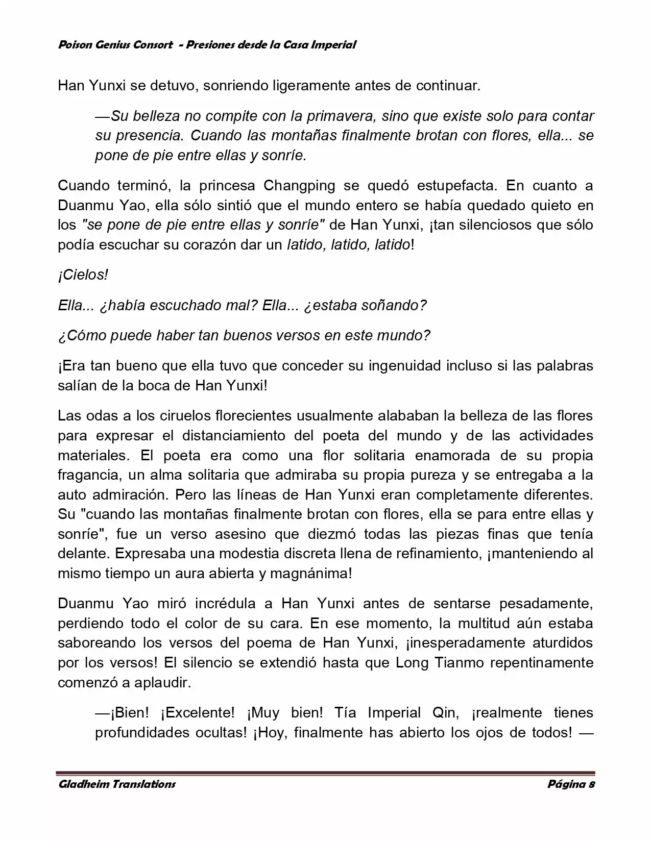 Poison Genious Consort (Novela) - Capítulo 150 - Página 8 - LectorTMOo