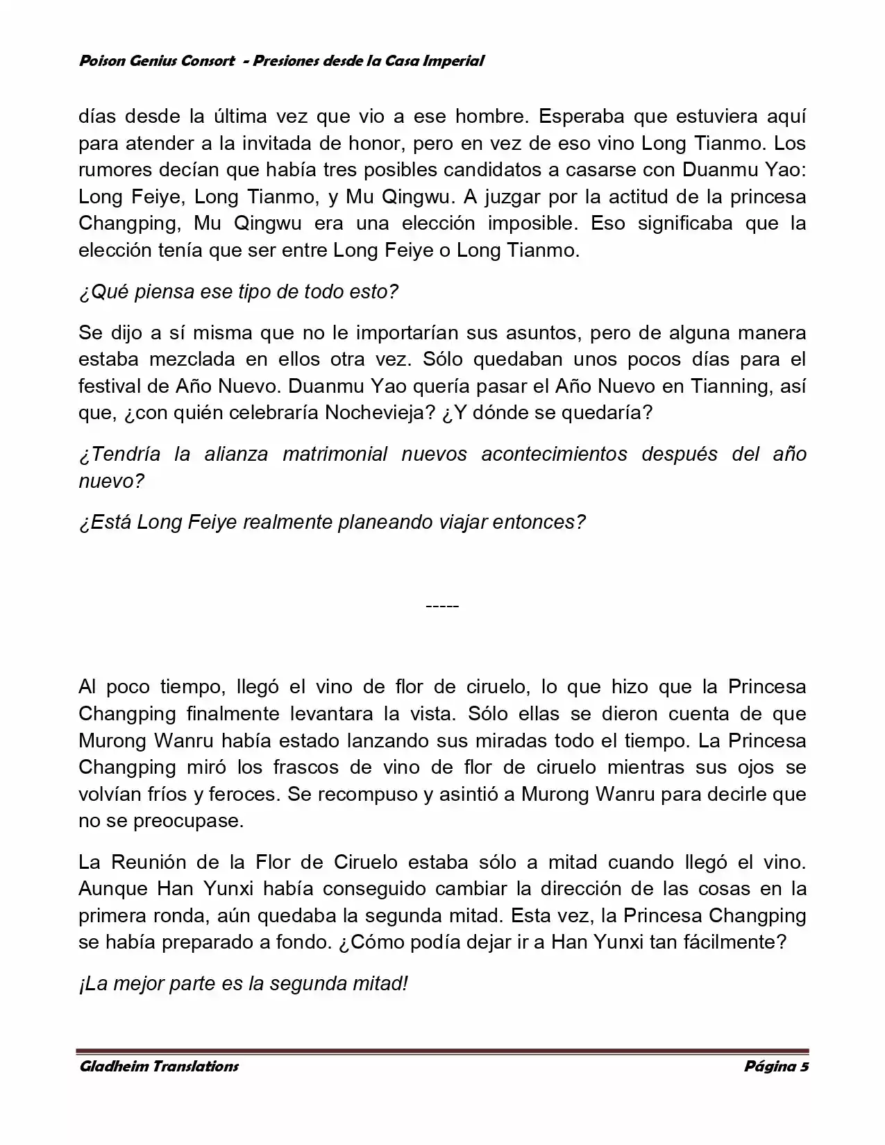 Poison Genious Consort (Novela) - Capítulo 151 - Página 5 - LectorTMOo