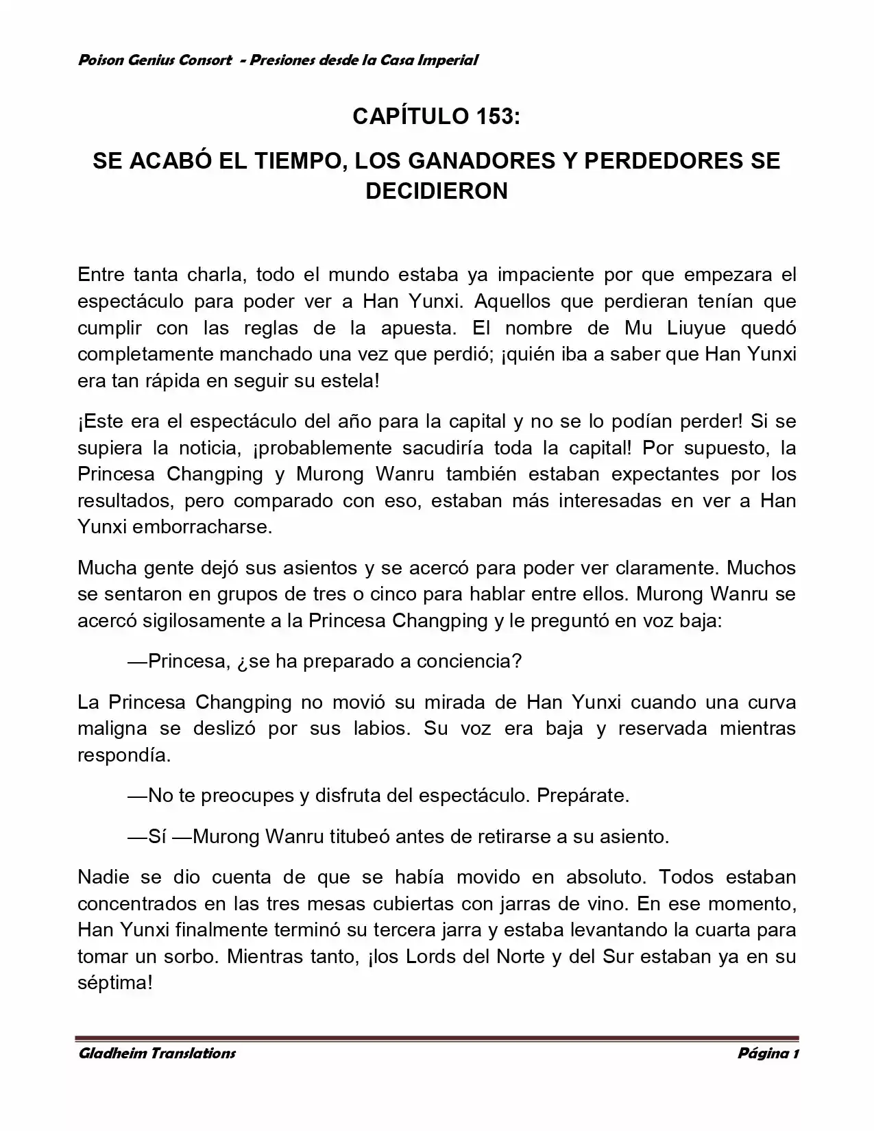 Poison Genious Consort (Novela) - Capítulo 153 - Página 1 - LectorTMOo
