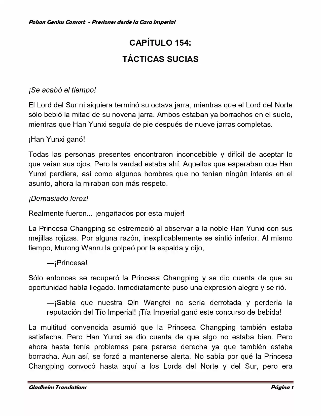 Poison Genious Consort (Novela) - Capítulo 154 - Página 1 - LectorTMOo