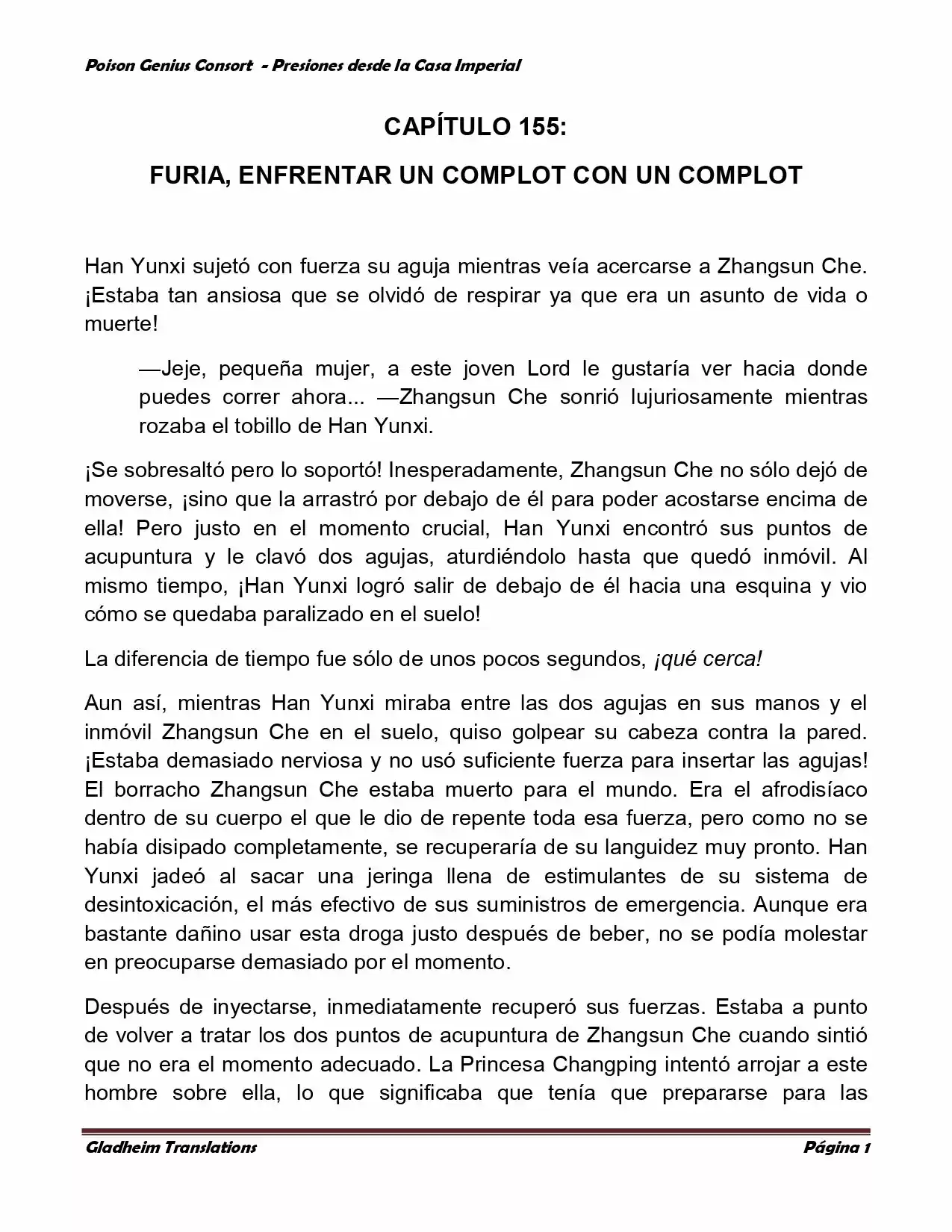 Poison Genious Consort (Novela) - Capítulo 155 - Página 1 - LectorTMOo