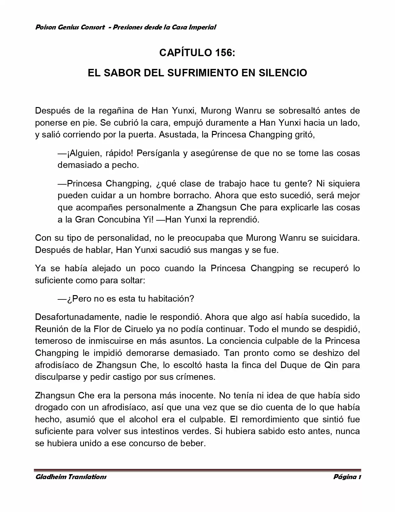 Poison Genious Consort (Novela) - Capítulo 156 - Página 1 - LectorTMOo