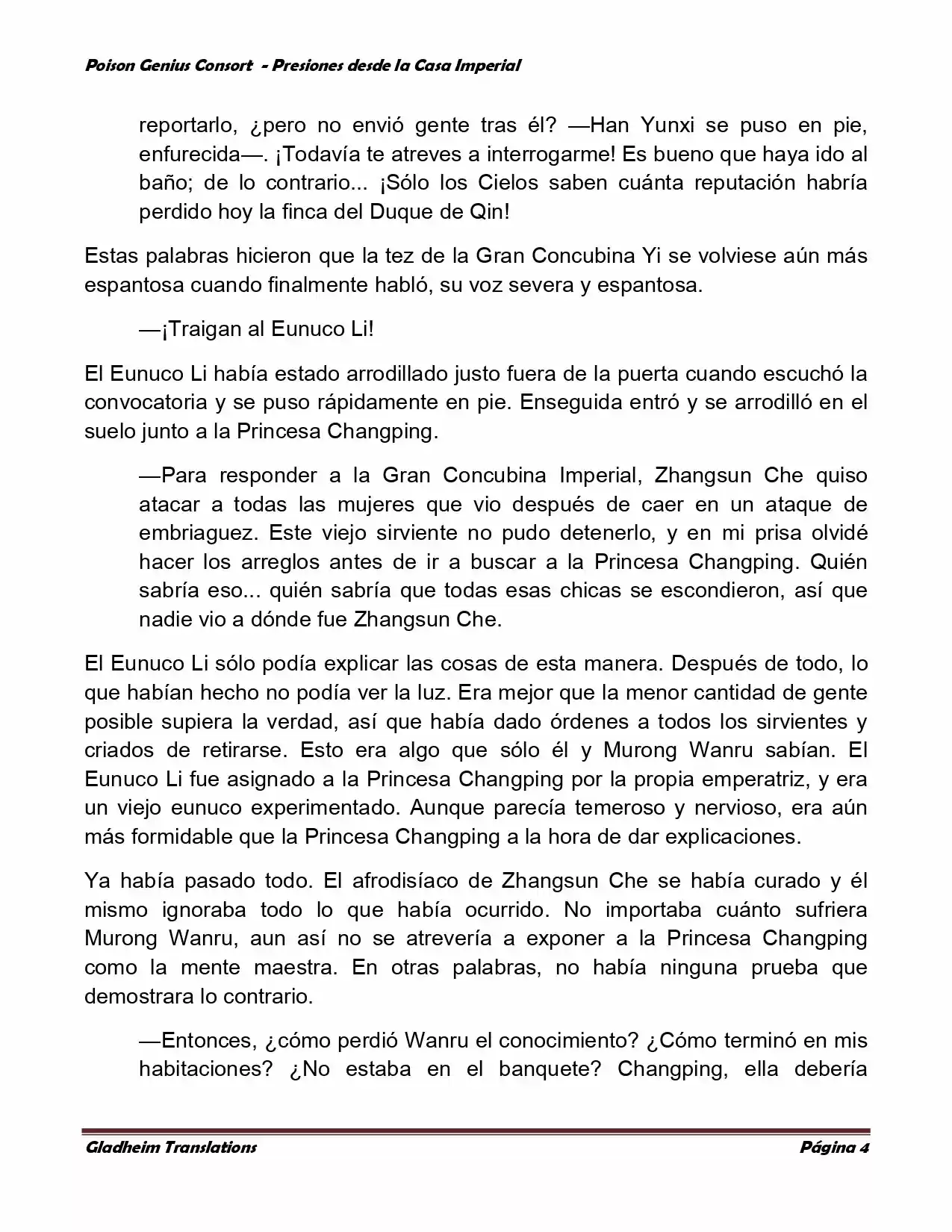 Poison Genious Consort (Novela) - Capítulo 156 - Página 4 - LectorTMOo
