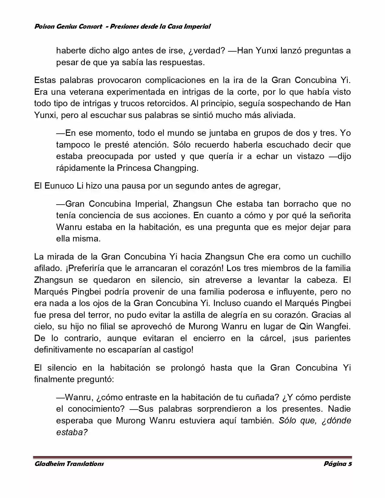 Poison Genious Consort (Novela) - Capítulo 156 - Página 5 - LectorTMOo