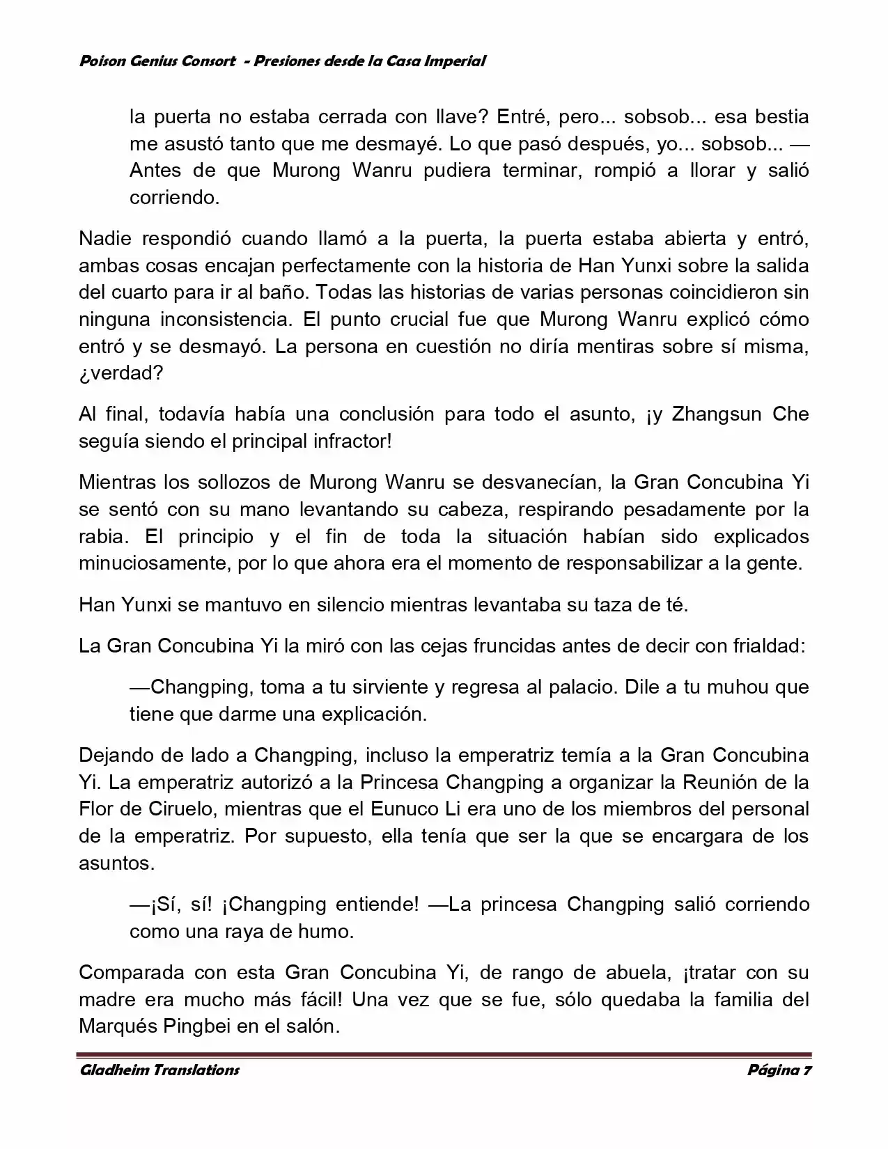 Poison Genious Consort (Novela) - Capítulo 156 - Página 7 - LectorTMOo