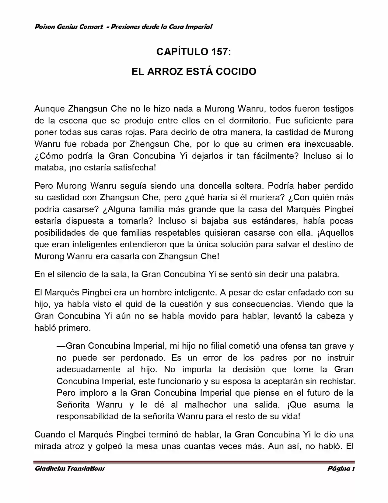 Poison Genious Consort (Novela) - Capítulo 157 - Página 1 - LectorTMOo
