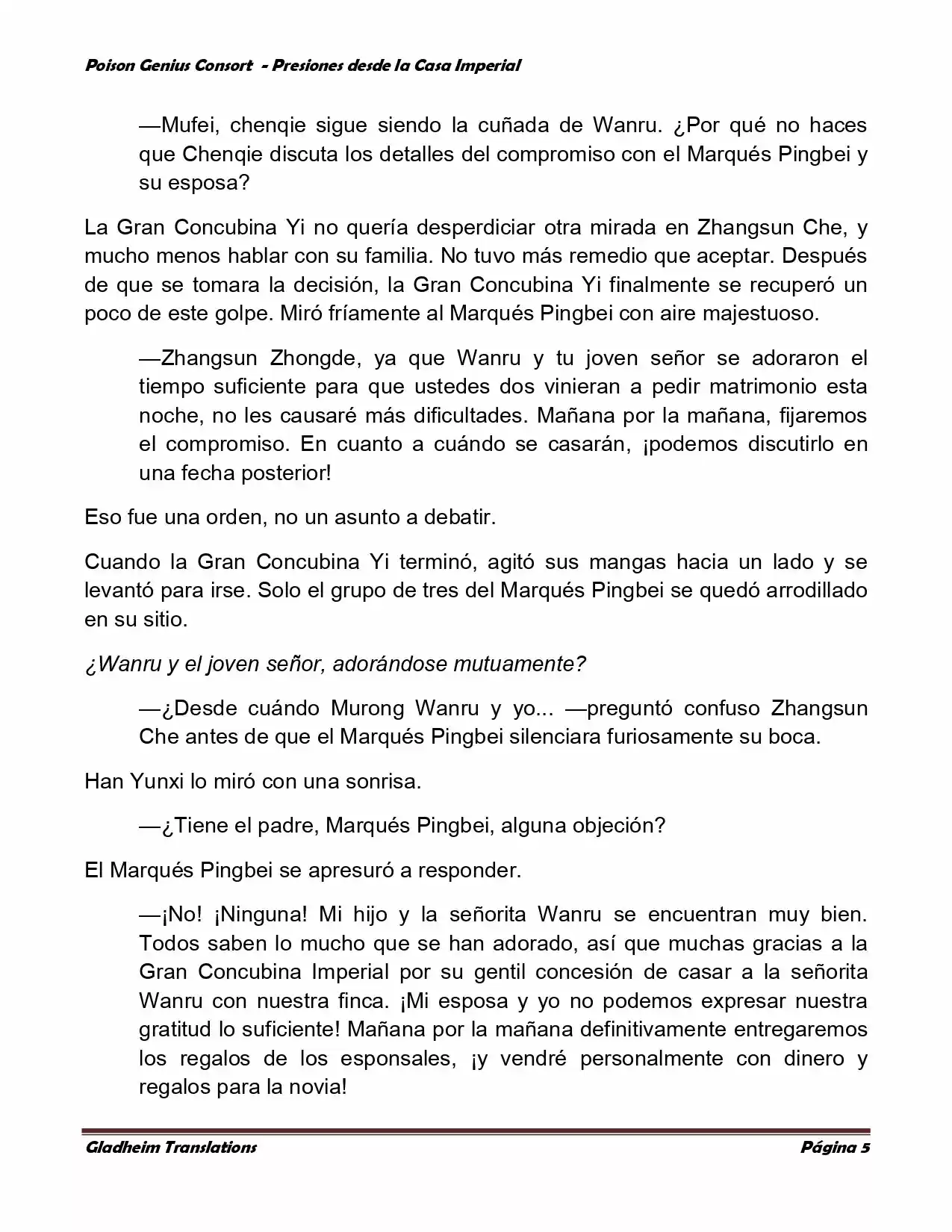 Poison Genious Consort (Novela) - Capítulo 157 - Página 5 - LectorTMOo