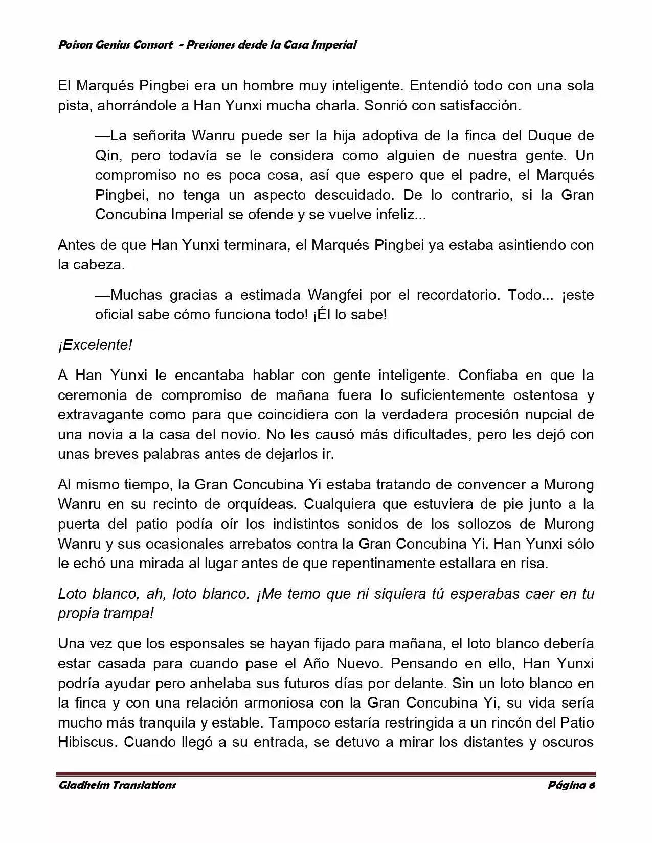 Poison Genious Consort (Novela) - Capítulo 157 - Página 6 - LectorTMOo