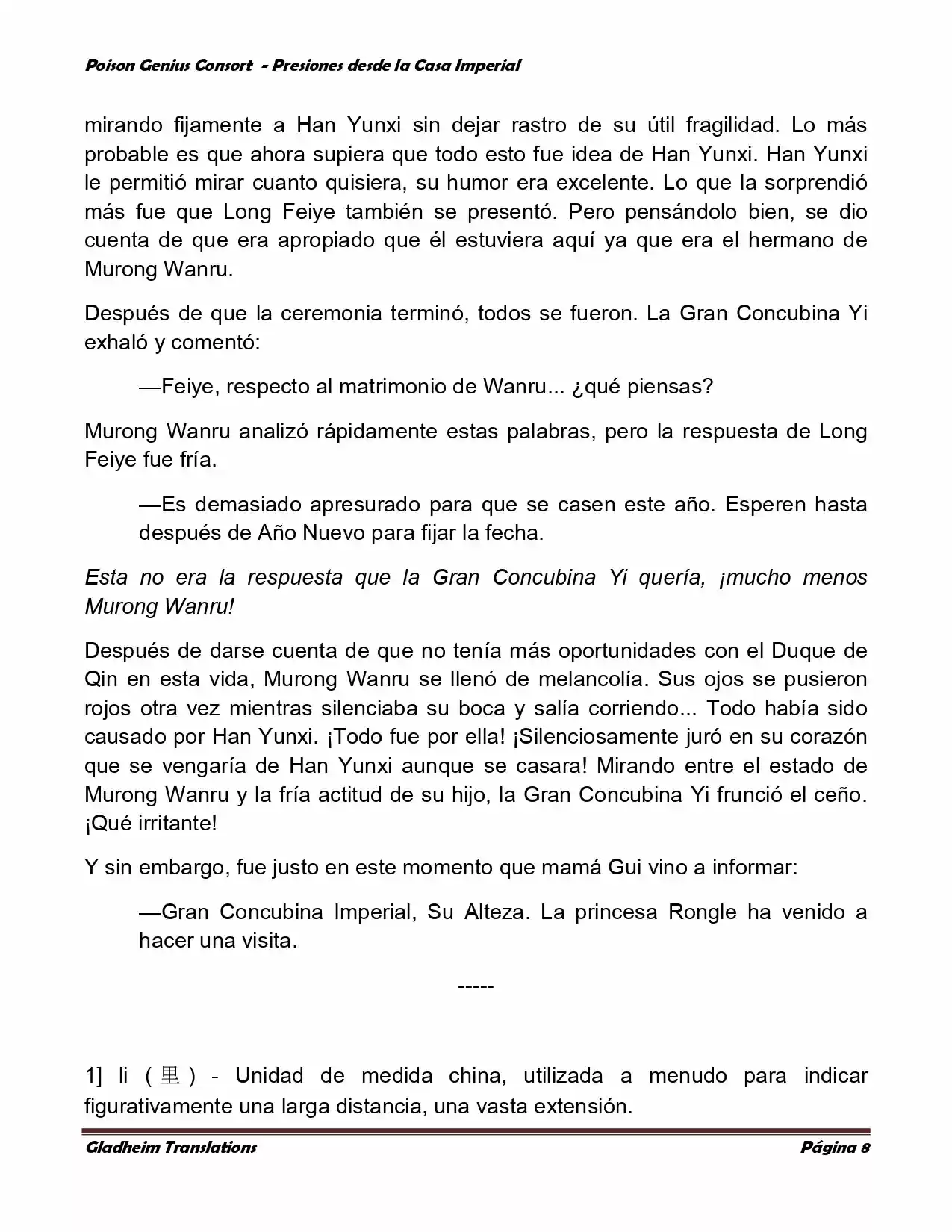 Poison Genious Consort (Novela) - Capítulo 157 - Página 8 - LectorTMOo