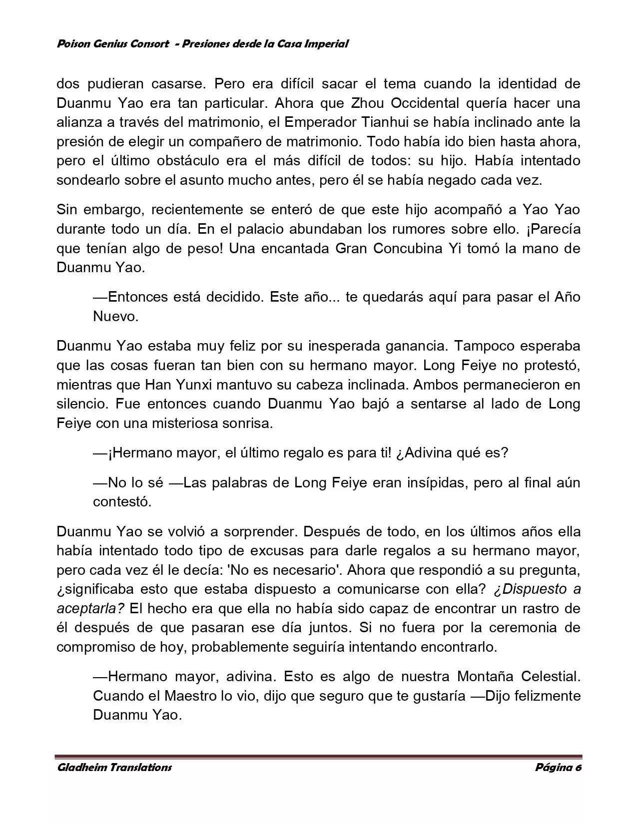 Poison Genious Consort (Novela) - Capítulo 158 - Página 6 - LectorTMOo
