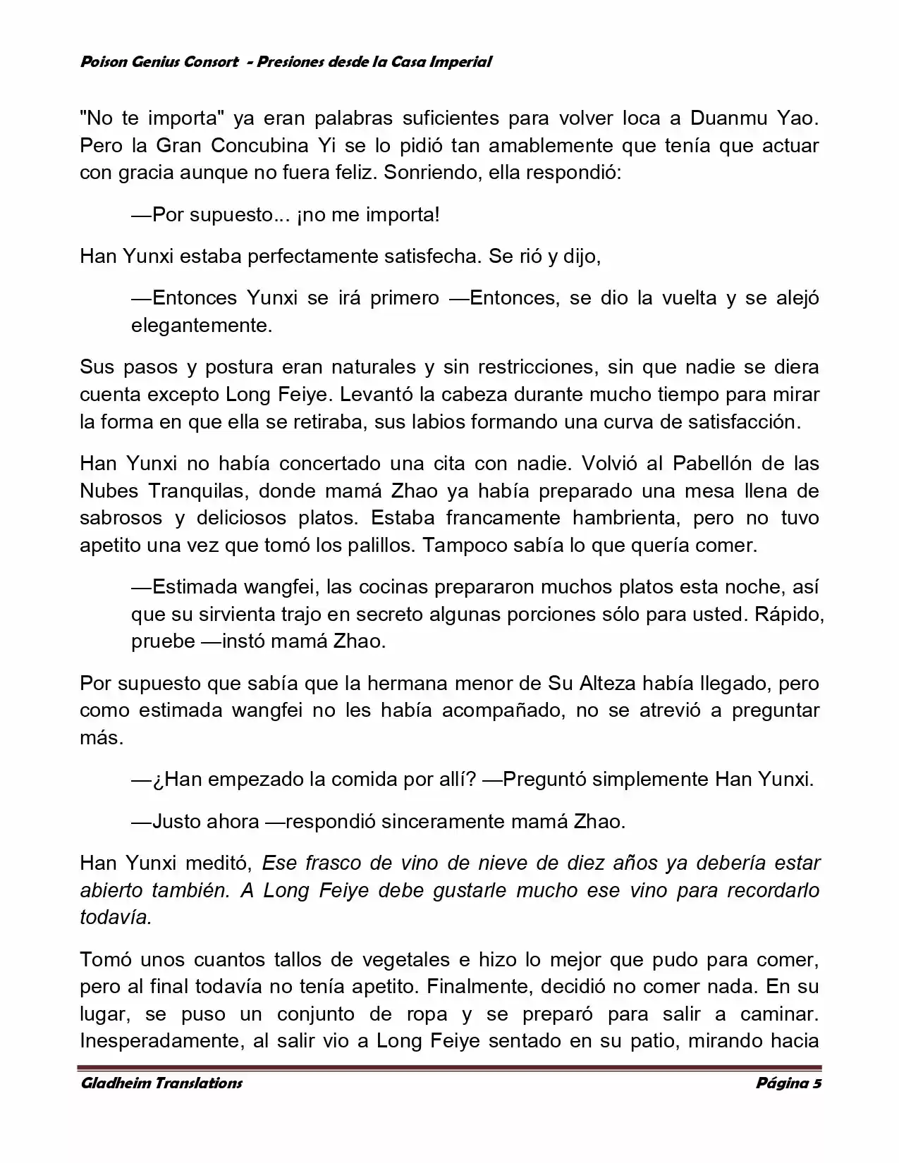 Poison Genious Consort (Novela) - Capítulo 159 - Página 5 - LectorTMOo