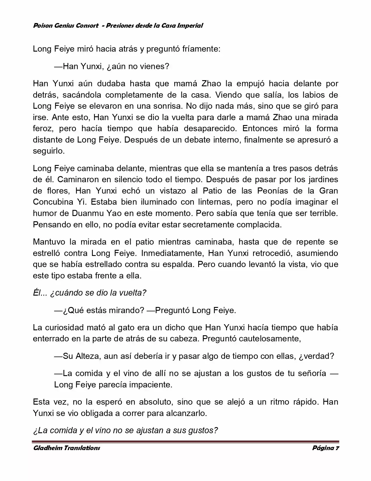 Poison Genious Consort (Novela) - Capítulo 159 - Página 7 - LectorTMOo