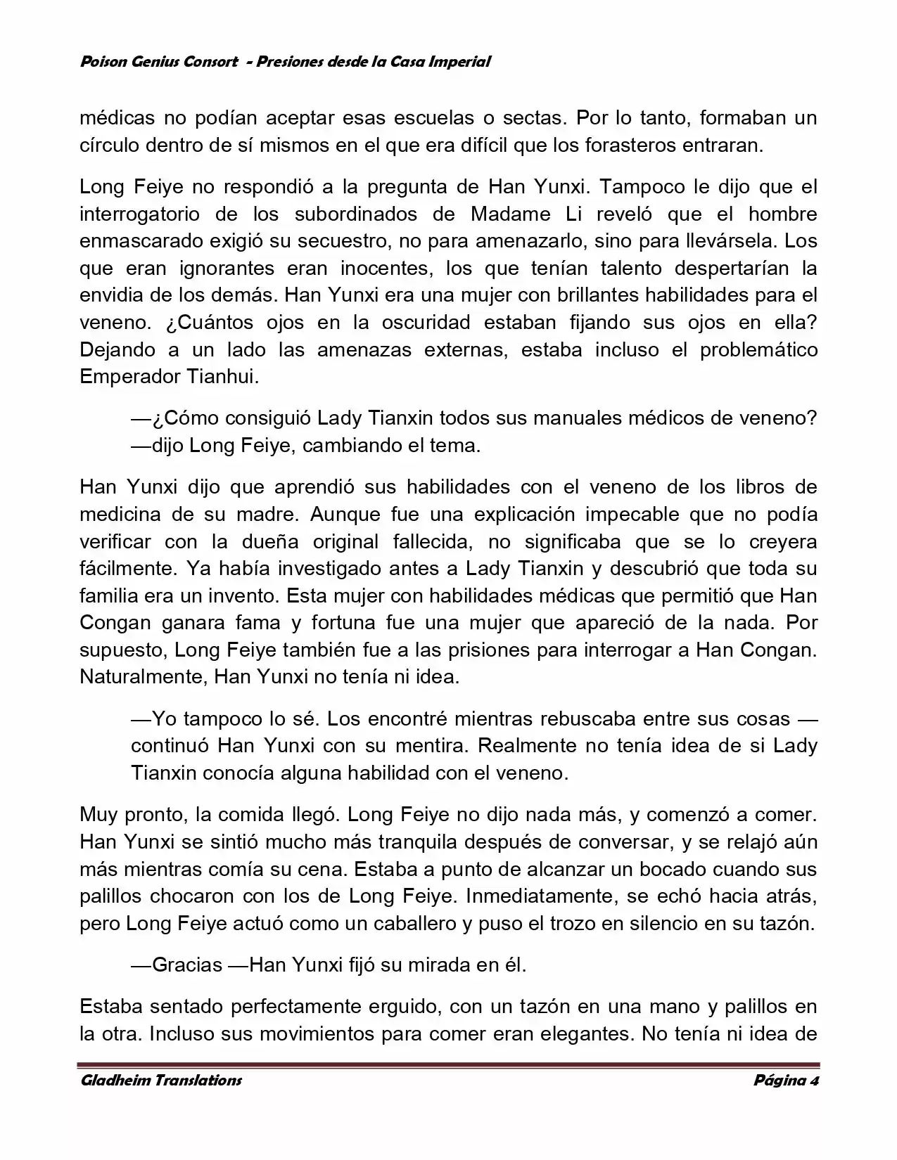 Poison Genious Consort (Novela) - Capítulo 160 - Página 4 - LectorTMOo