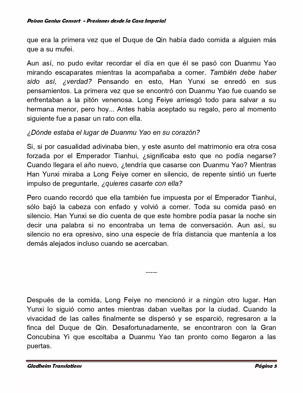 Poison Genious Consort (Novela) - Capítulo 160 - Página 5 - LectorTMOo