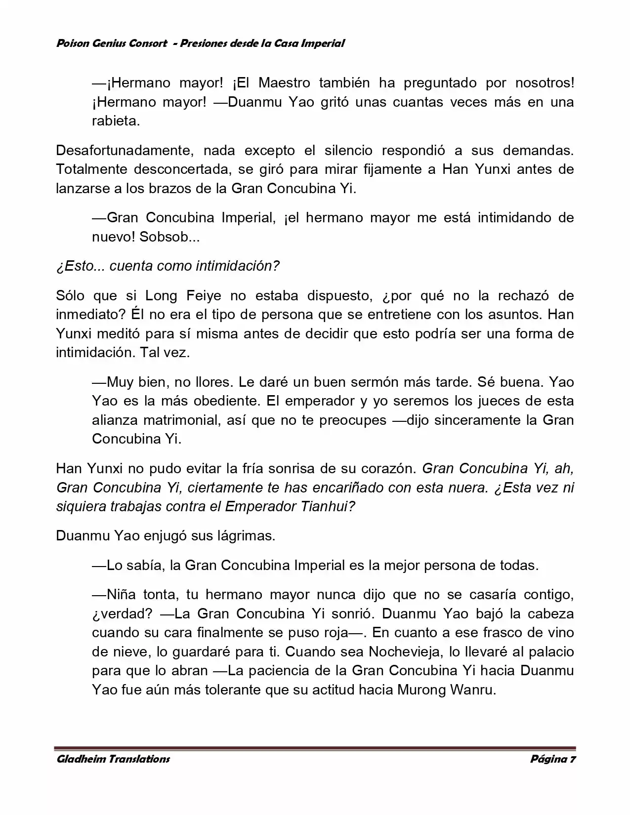 Poison Genious Consort (Novela) - Capítulo 160 - Página 7 - LectorTMOo