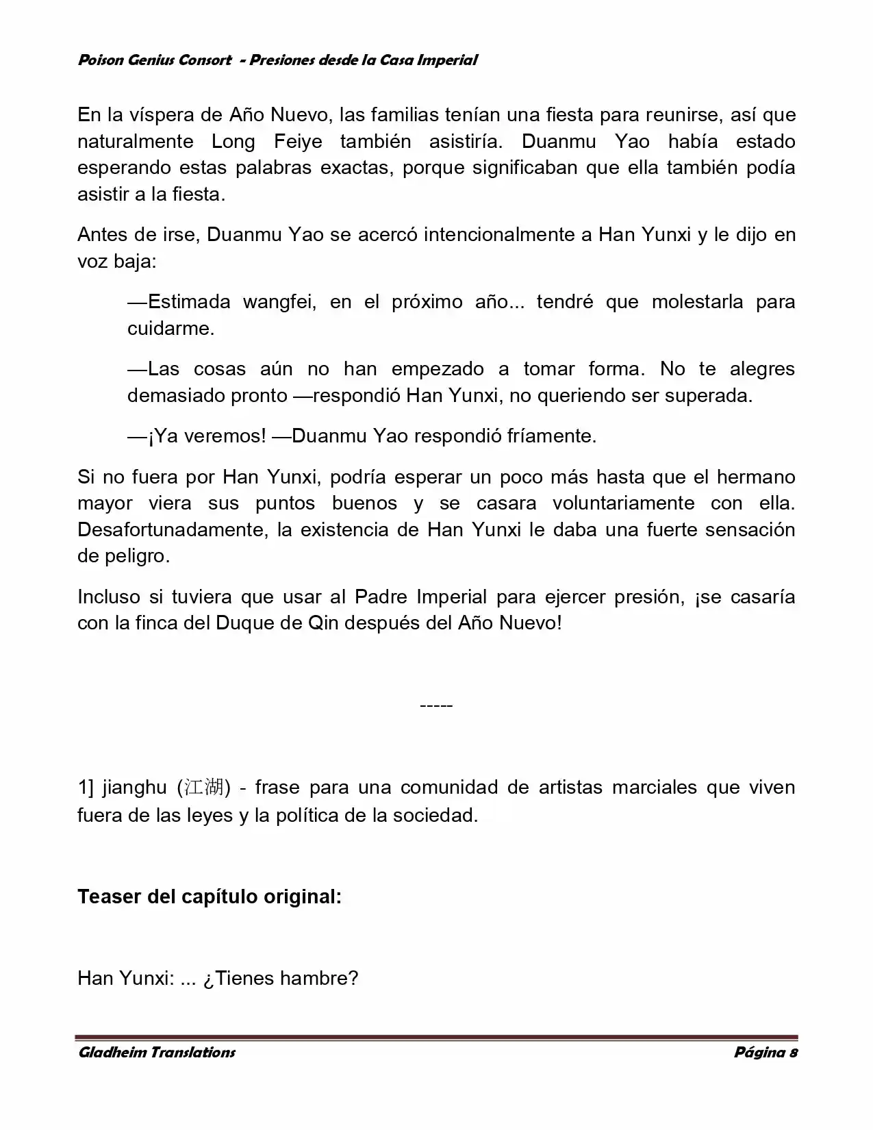 Poison Genious Consort (Novela) - Capítulo 160 - Página 8 - LectorTMOo