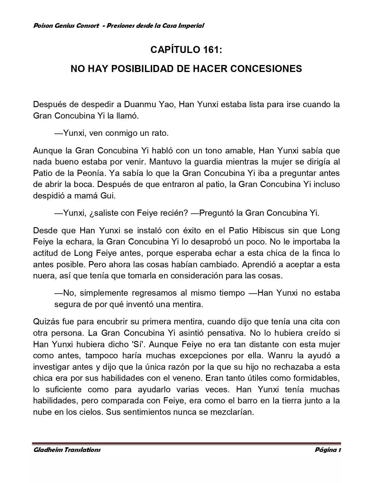 Poison Genious Consort (Novela) - Capítulo 161 - Página 1 - LectorTMOo