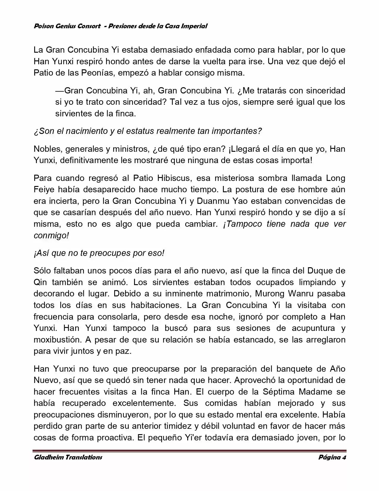 Poison Genious Consort (Novela) - Capítulo 161 - Página 4 - LectorTMOo