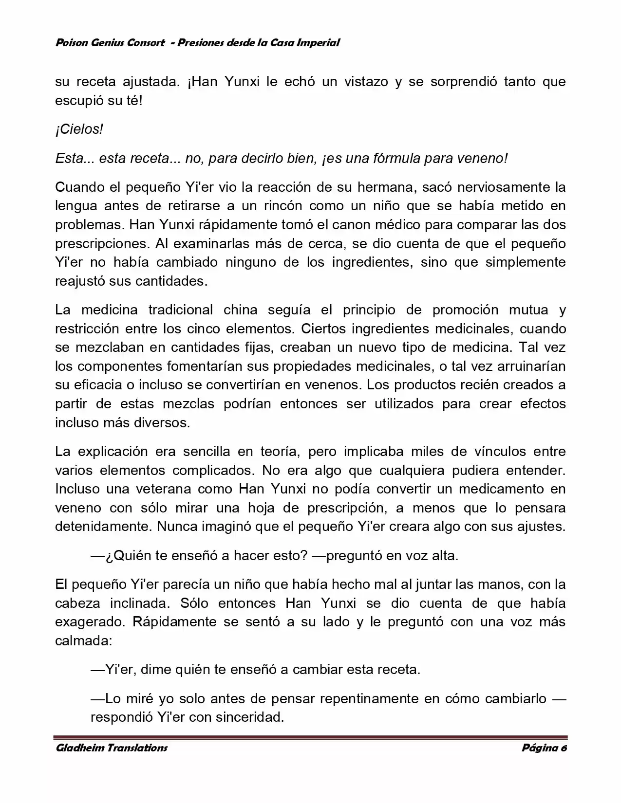 Poison Genious Consort (Novela) - Capítulo 161 - Página 6 - LectorTMOo