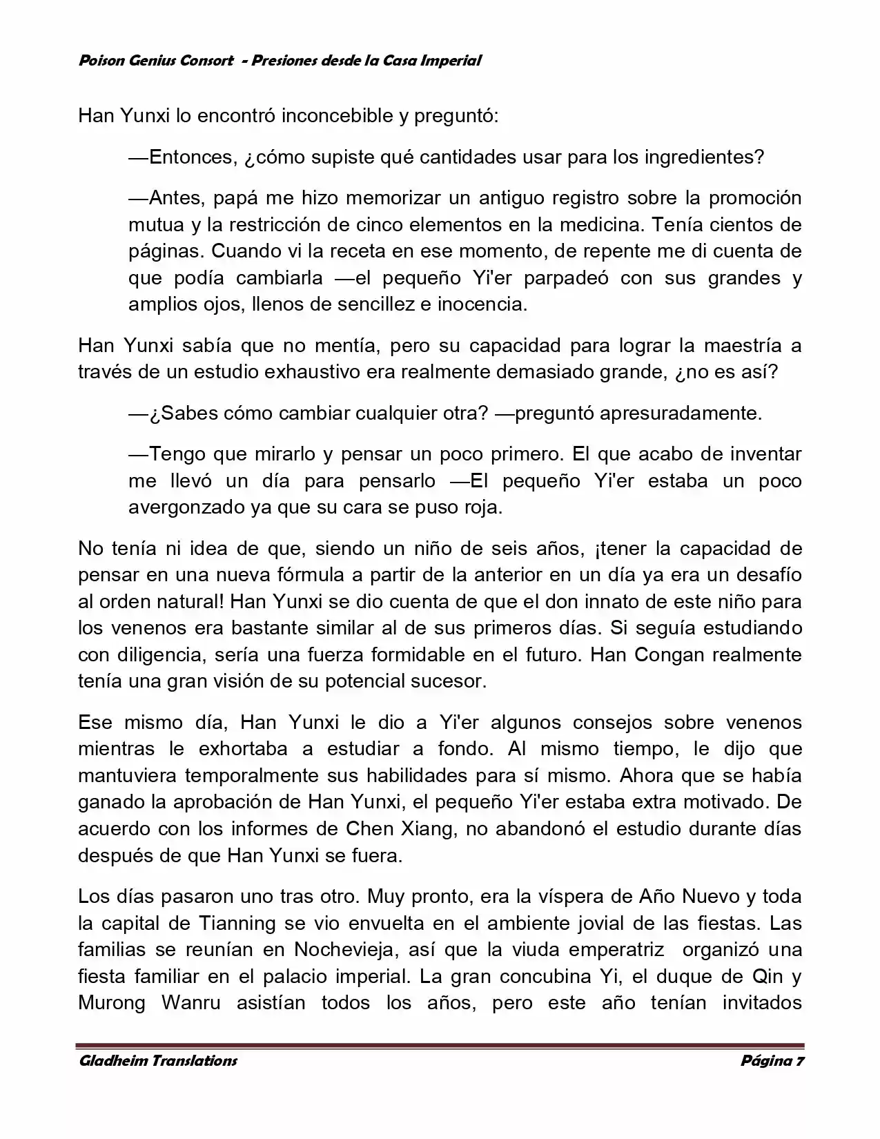 Poison Genious Consort (Novela) - Capítulo 161 - Página 7 - LectorTMOo
