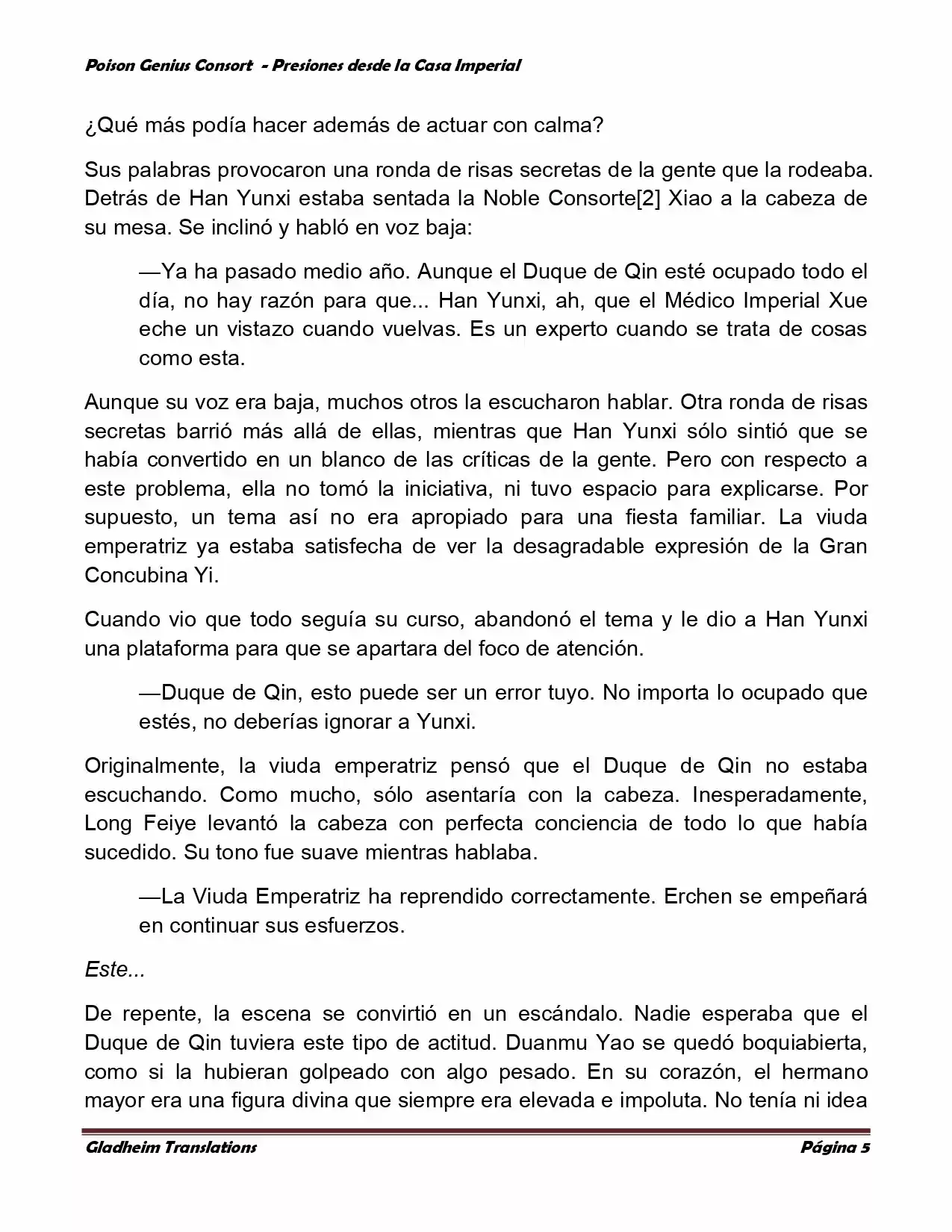Poison Genious Consort (Novela) - Capítulo 162 - Página 5 - LectorTMOo