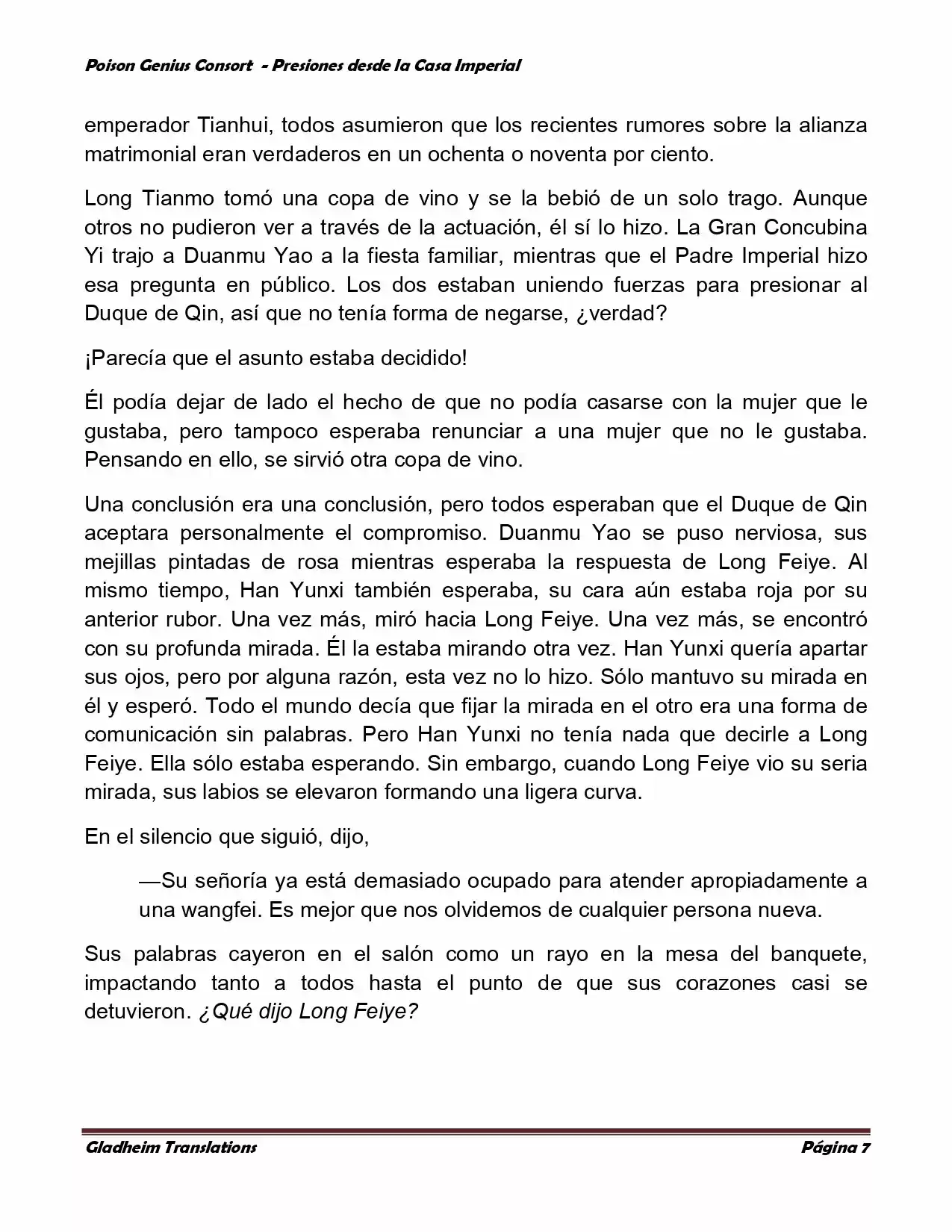 Poison Genious Consort (Novela) - Capítulo 162 - Página 7 - LectorTMOo