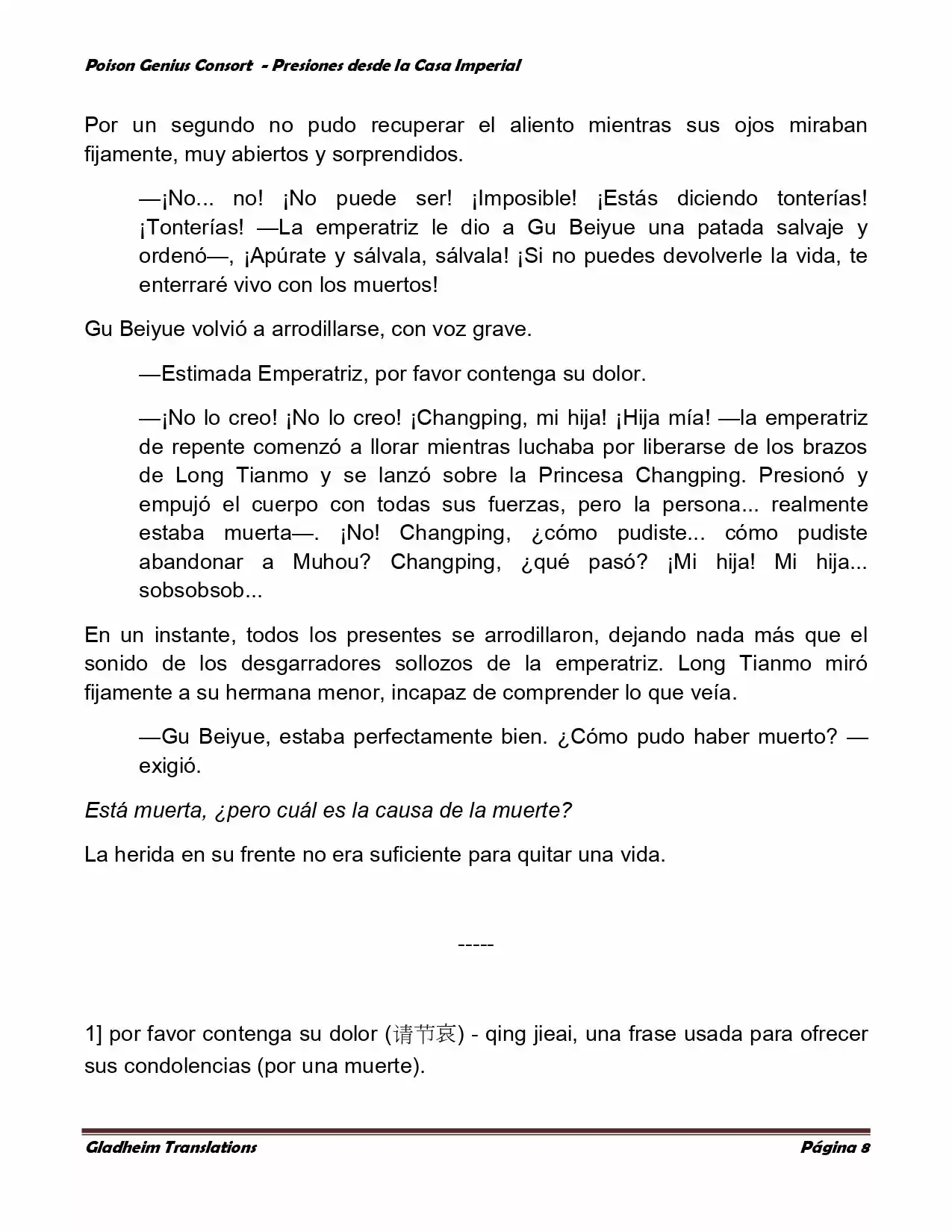 Poison Genious Consort (Novela) - Capítulo 163 - Página 8 - LectorTMOo
