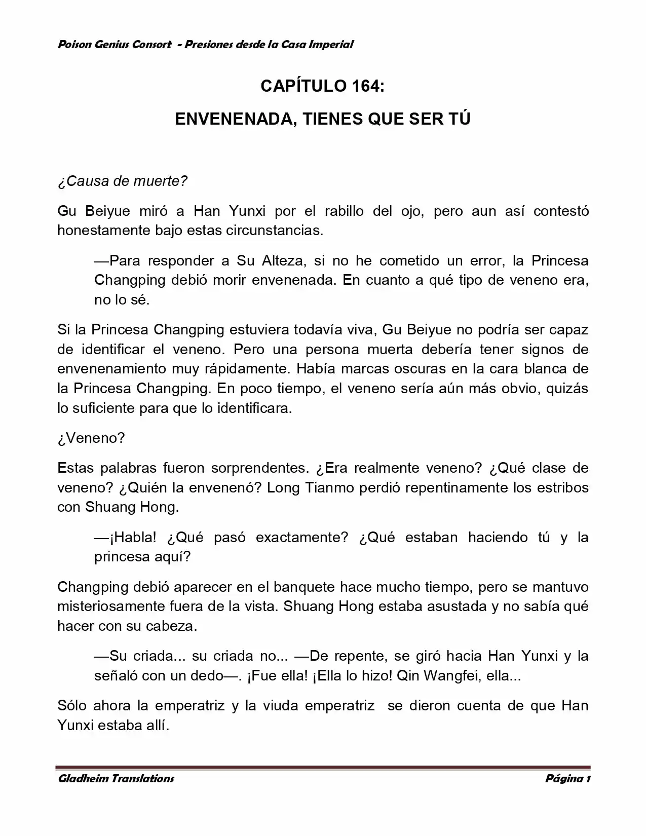 Poison Genious Consort (Novela) - Capítulo 164 - Página 1 - LectorTMOo