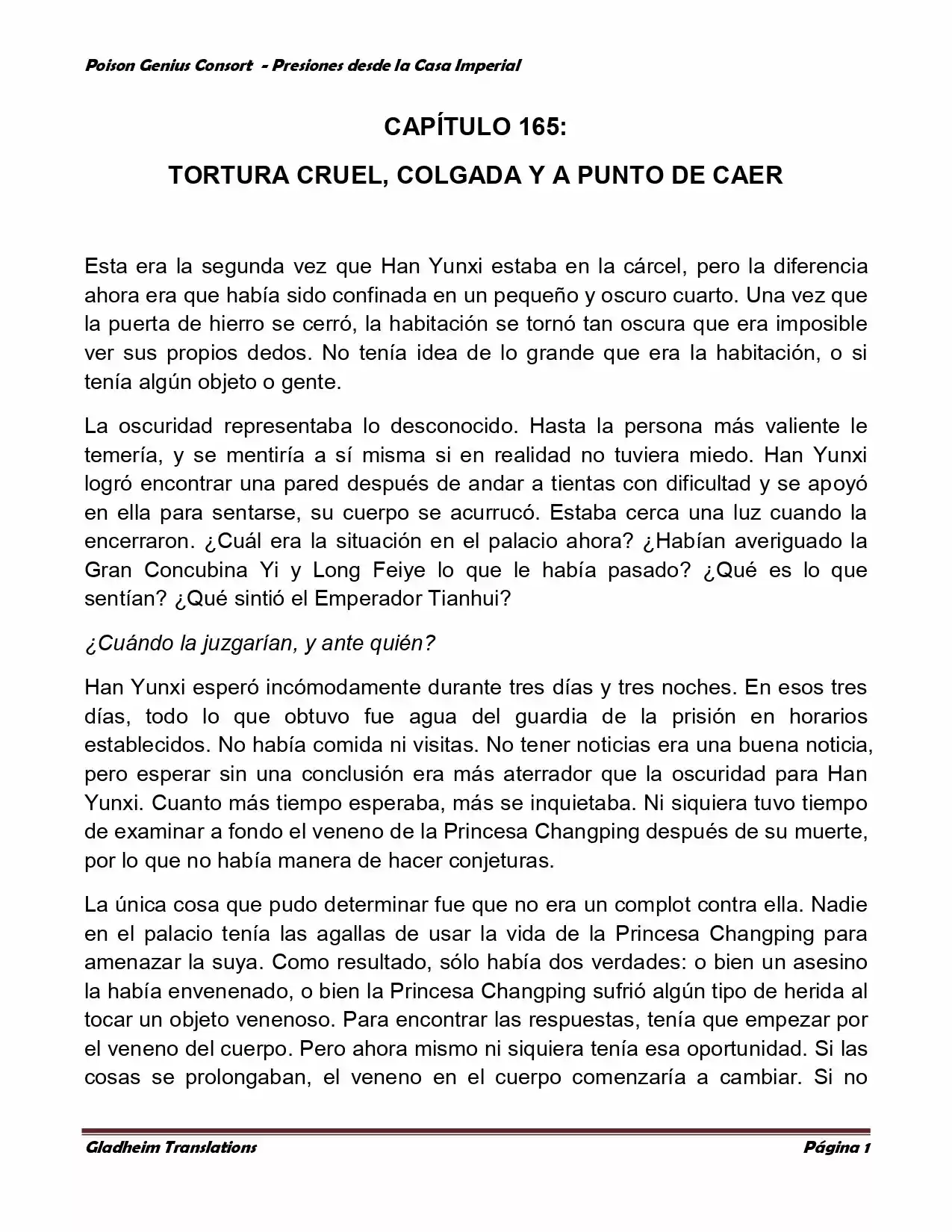 Poison Genious Consort (Novela) - Capítulo 165 - Página 1 - LectorTMOo