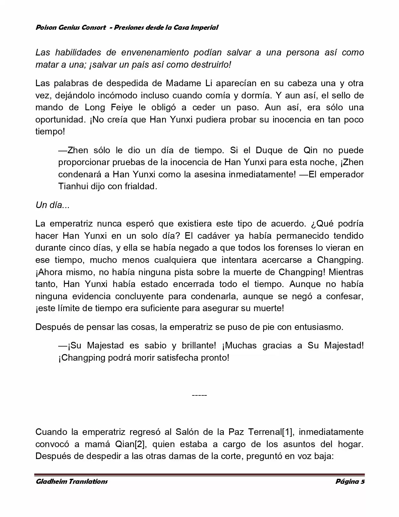 Poison Genious Consort (Novela) - Capítulo 166 - Página 5 - LectorTMOo