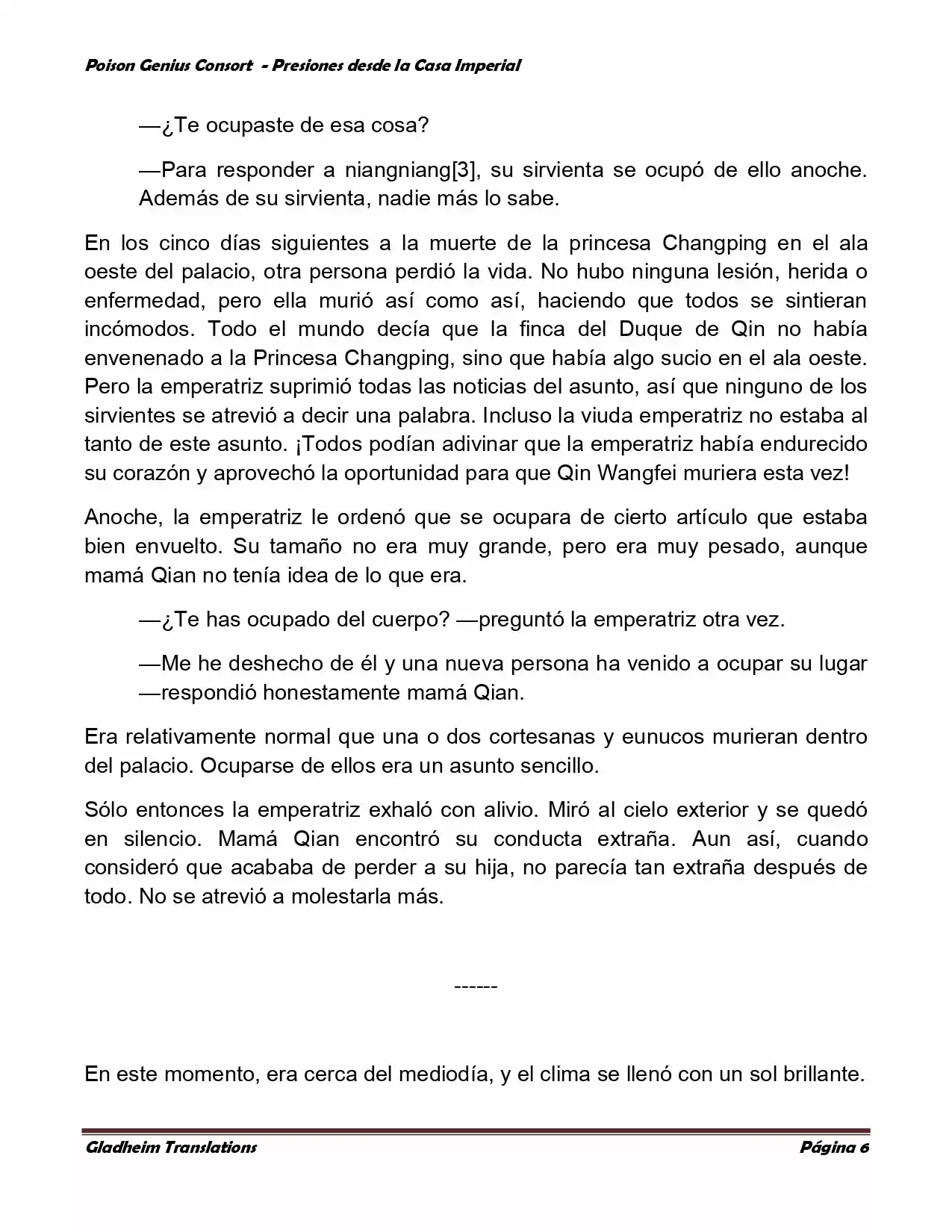 Poison Genious Consort (Novela) - Capítulo 166 - Página 6 - LectorTMOo