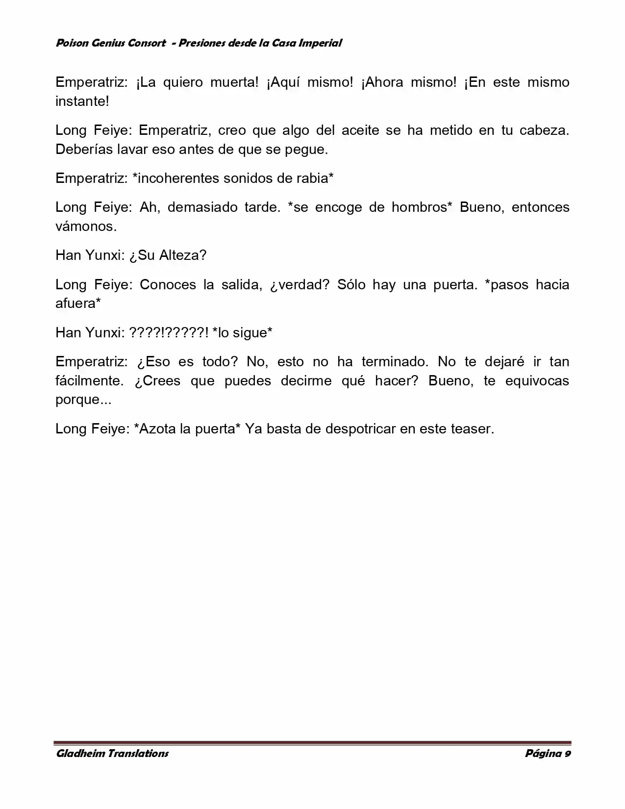 Poison Genious Consort (Novela) - Capítulo 166 - Página 9 - LectorTMOo