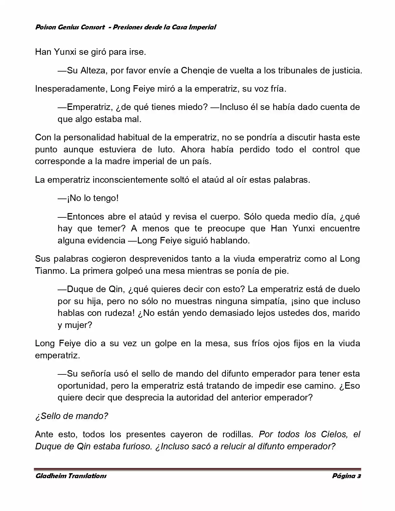 Poison Genious Consort (Novela) - Capítulo 167 - Página 3 - LectorTMOo
