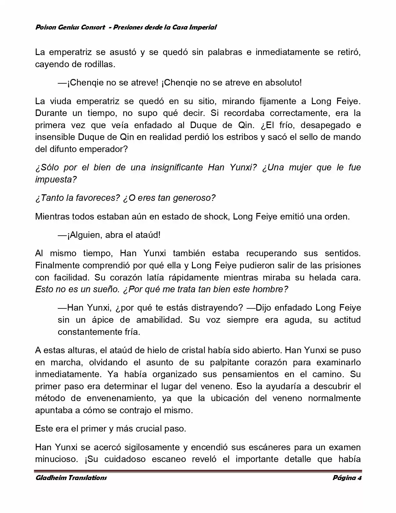 Poison Genious Consort (Novela) - Capítulo 167 - Página 4 - LectorTMOo