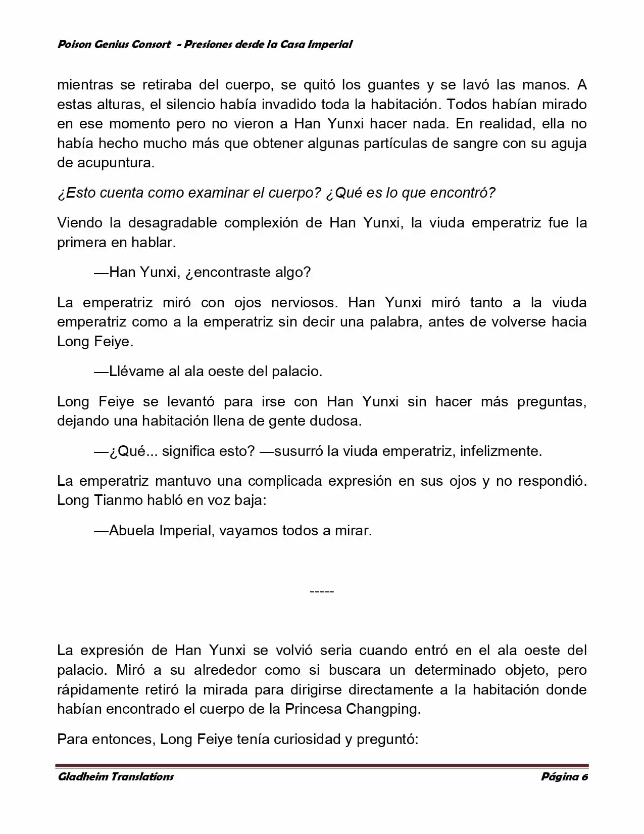Poison Genious Consort (Novela) - Capítulo 167 - Página 6 - LectorTMOo