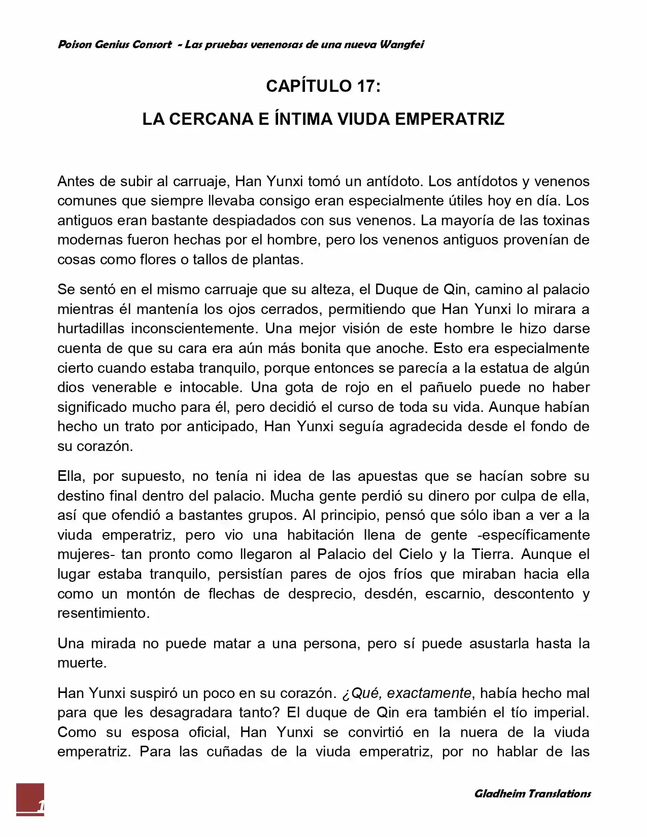 Poison Genious Consort (Novela) - Capítulo 17 - Página 1 - LectorTMOo