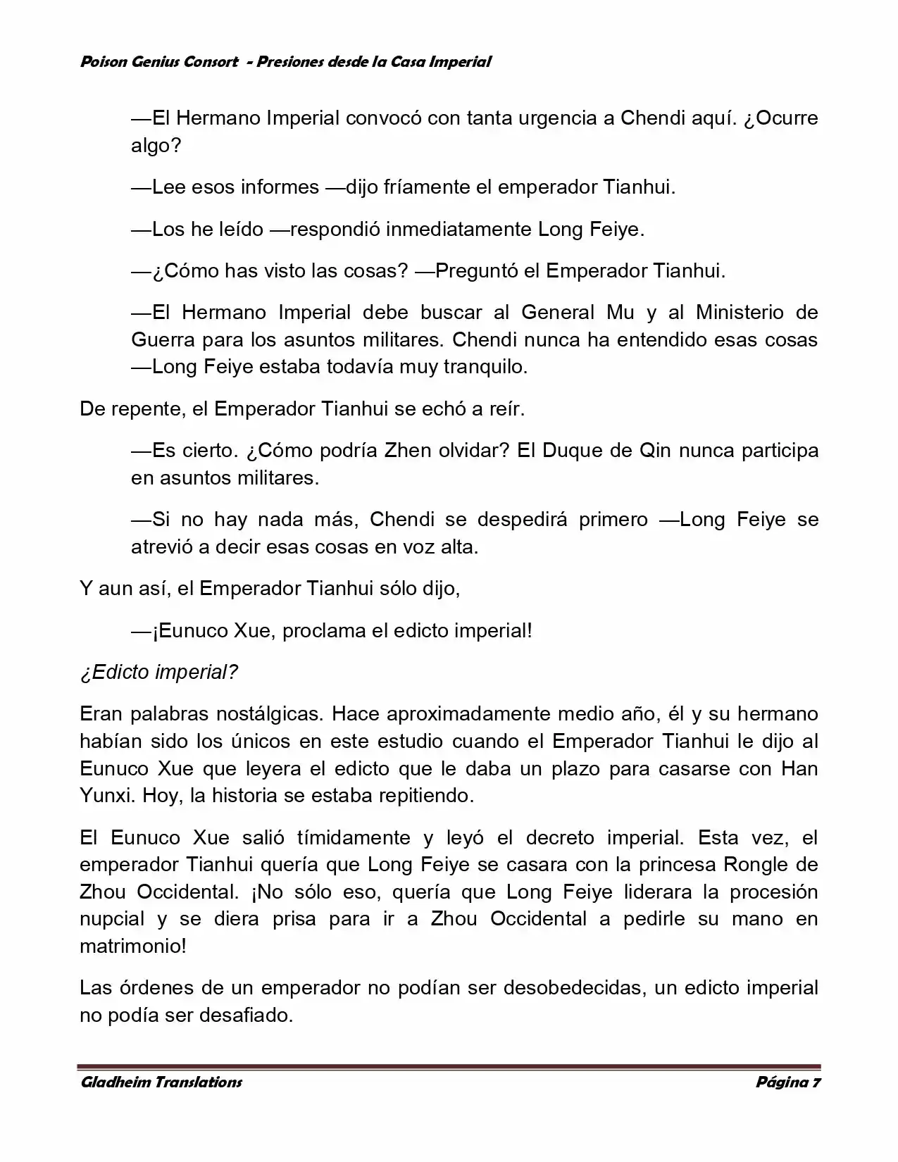 Poison Genious Consort (Novela) - Capítulo 170 - Página 7 - LectorTMOo