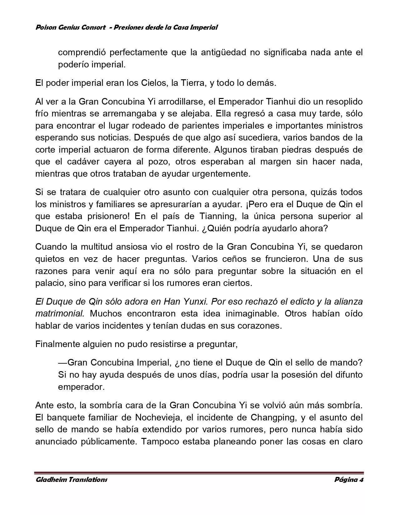 Poison Genious Consort (Novela) - Capítulo 171 - Página 4 - LectorTMOo
