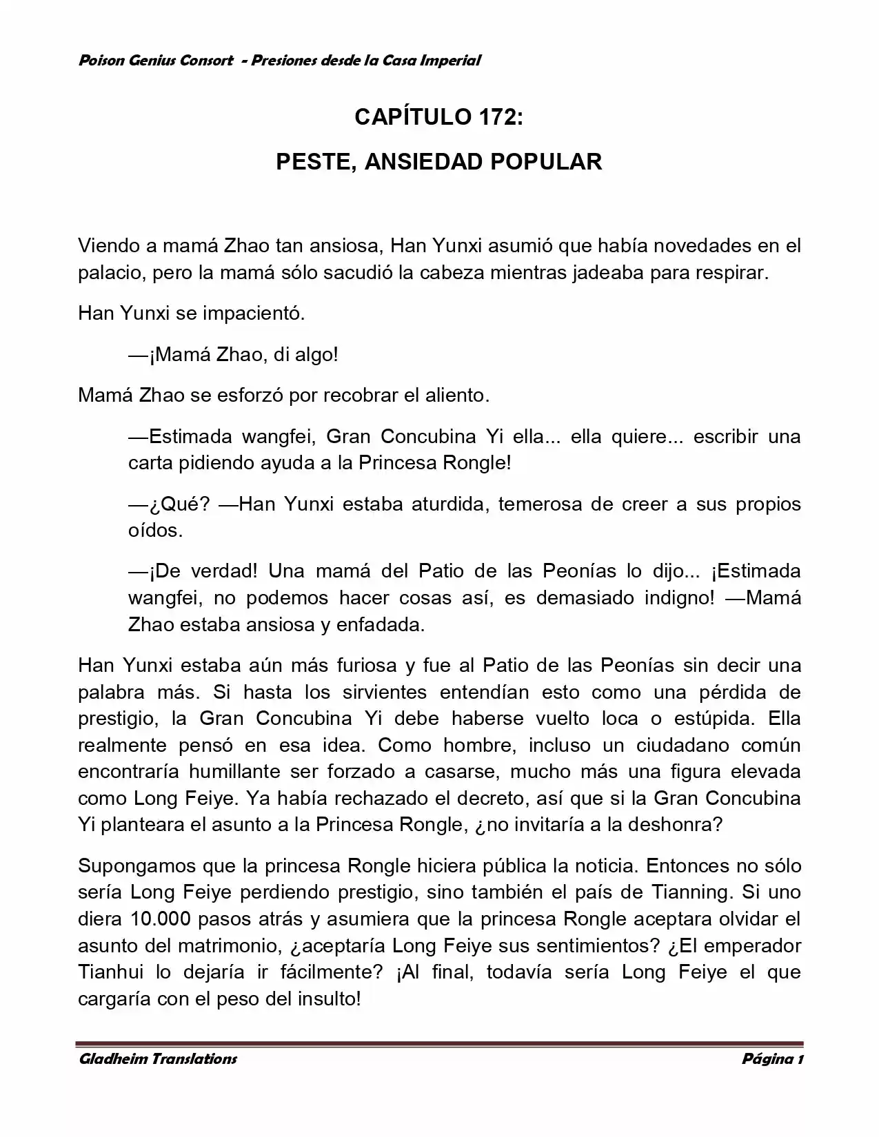Poison Genious Consort (Novela) - Capítulo 172 - Página 1 - LectorTMOo