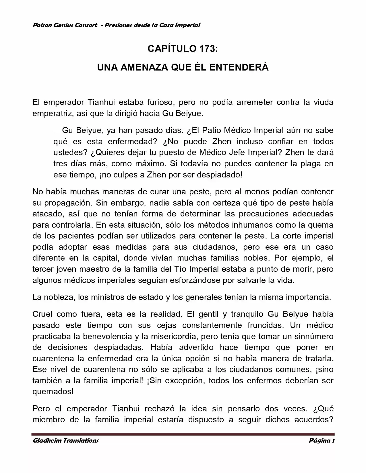 Poison Genious Consort (Novela) - Capítulo 173 - Página 1 - LectorTMOo