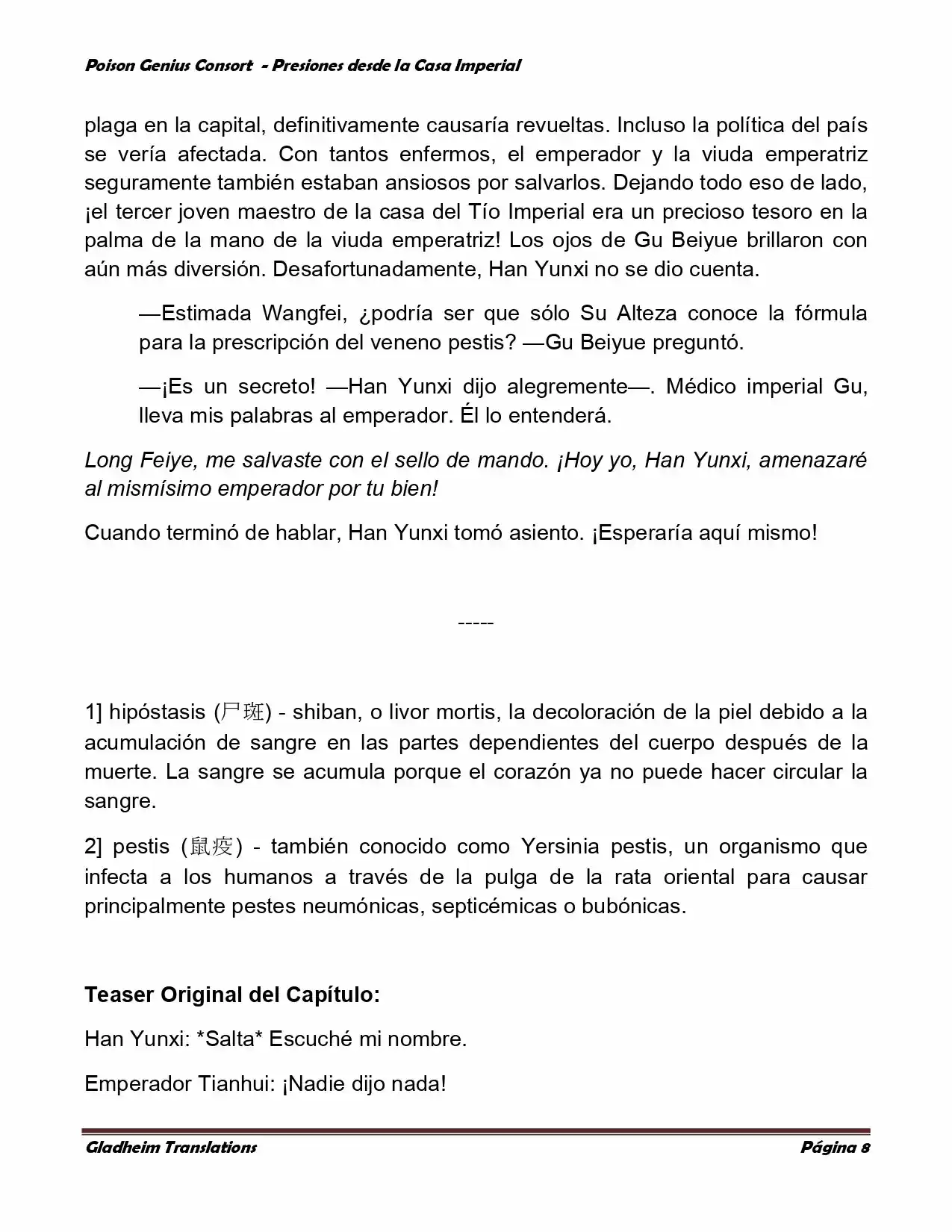 Poison Genious Consort (Novela) - Capítulo 173 - Página 8 - LectorTMOo