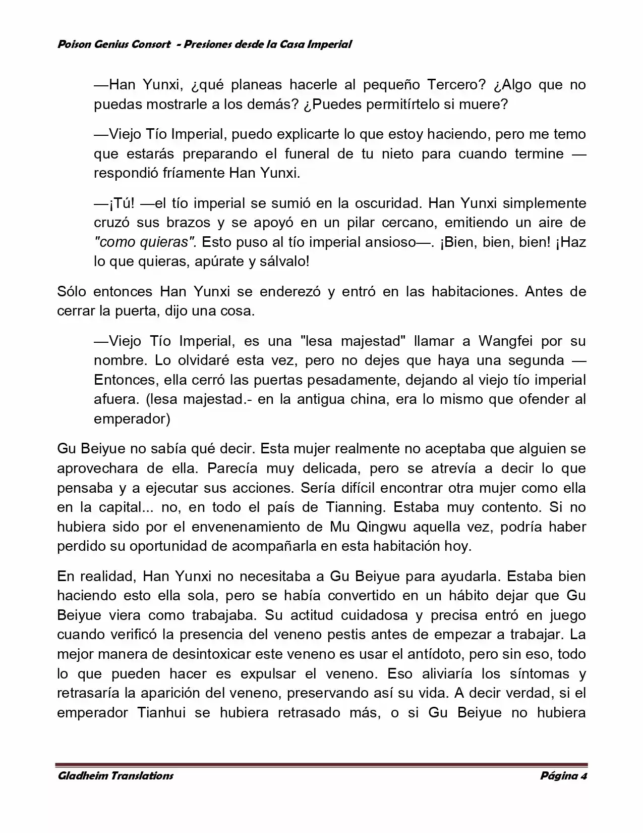 Poison Genious Consort (Novela) - Capítulo 174 - Página 4 - LectorTMOo